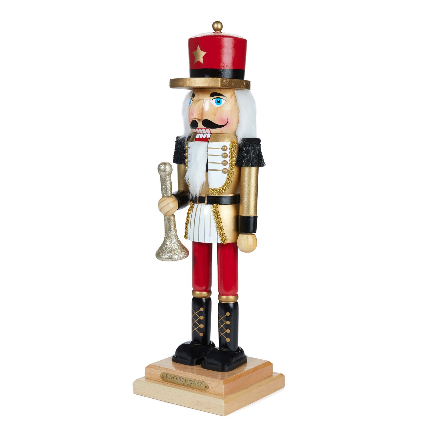 Schiaccianoci in legno con tromba 50 cm - FAO Schwarz