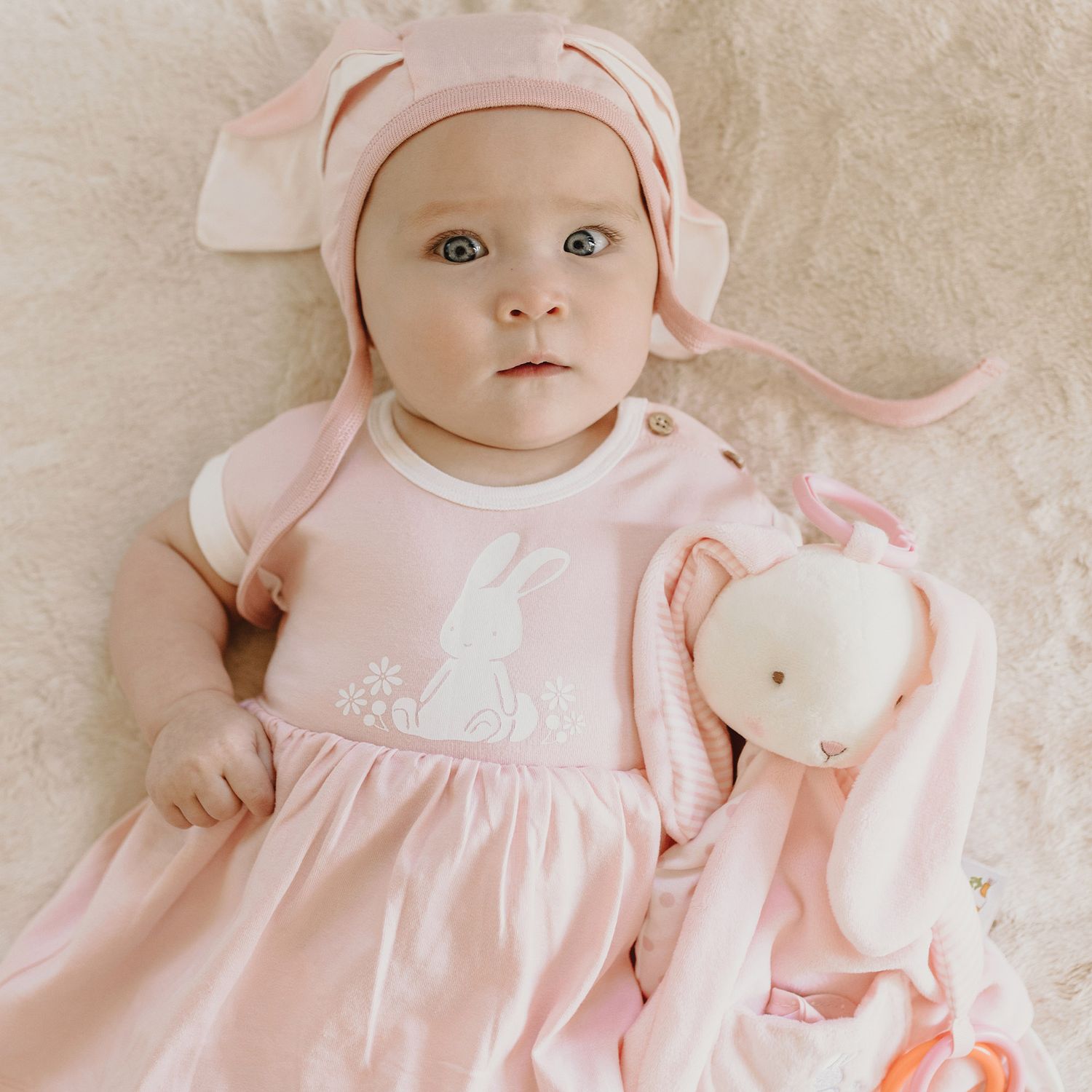 Peluche e Doudou attività Blossom Pink 28 cm - Bunnies By The Bay