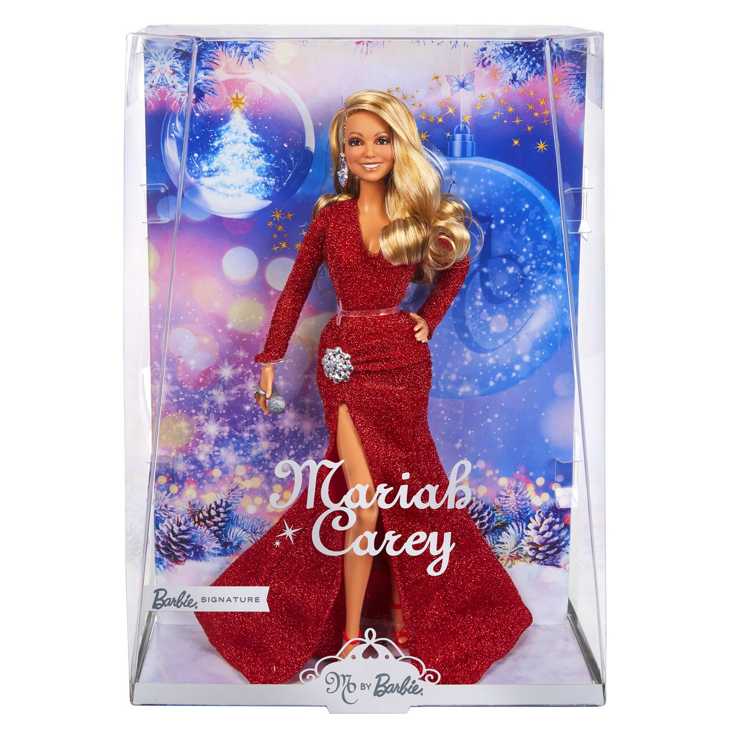 Barbie Signature Mariah Carey Natale 2023, con abito rosso e accessori argentati, da collezione - Barbie