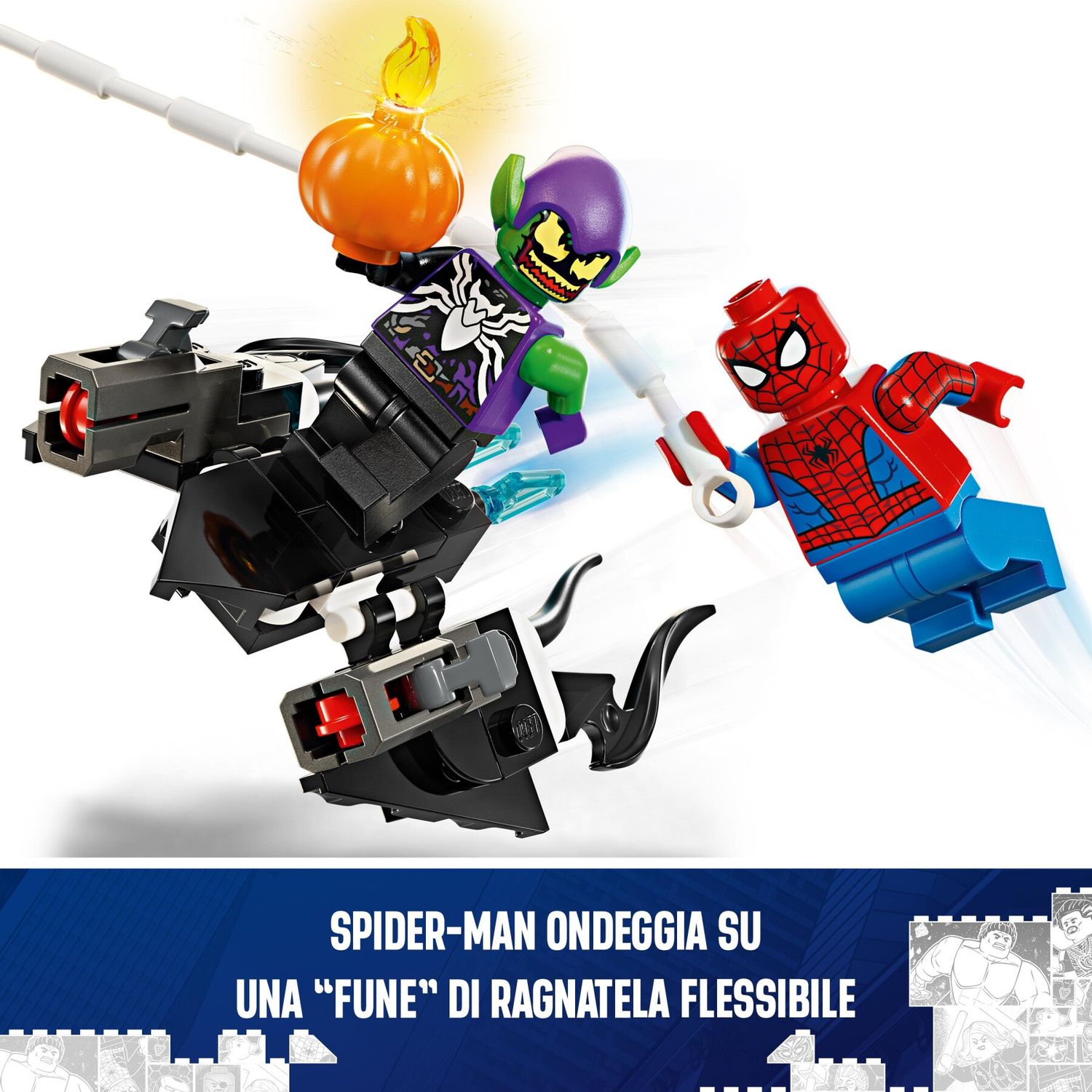 Lego Marvel 76279 Auto Da Corsa Di Spider-Man E Venom Goblin - LEGO