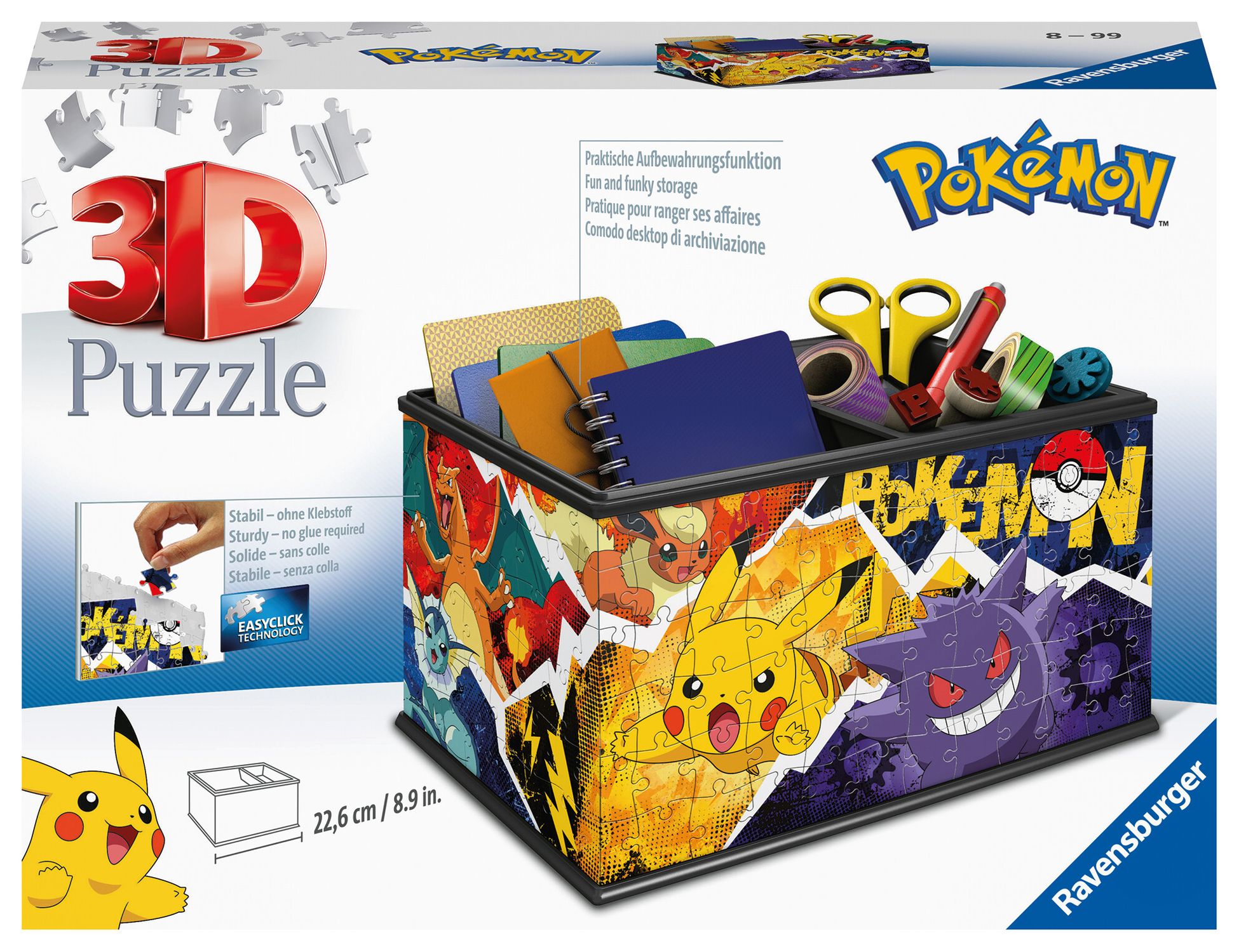 3D Puzzle Storage Box Pokémon - 216 Pezzi Ravensburger - Ravensburger