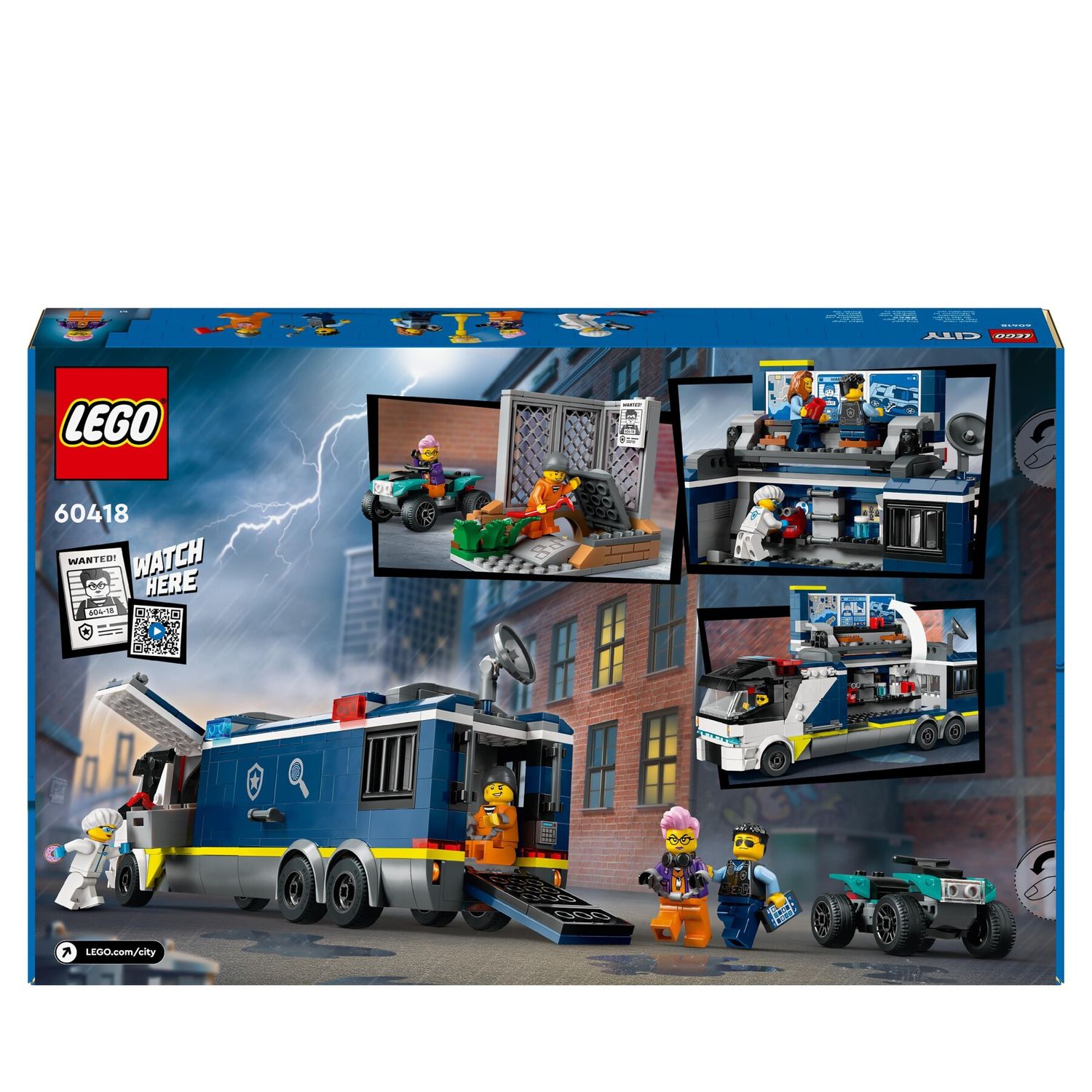 Lego City 60418 Camion Laboratorio Mobile Della Polizia - LEGO