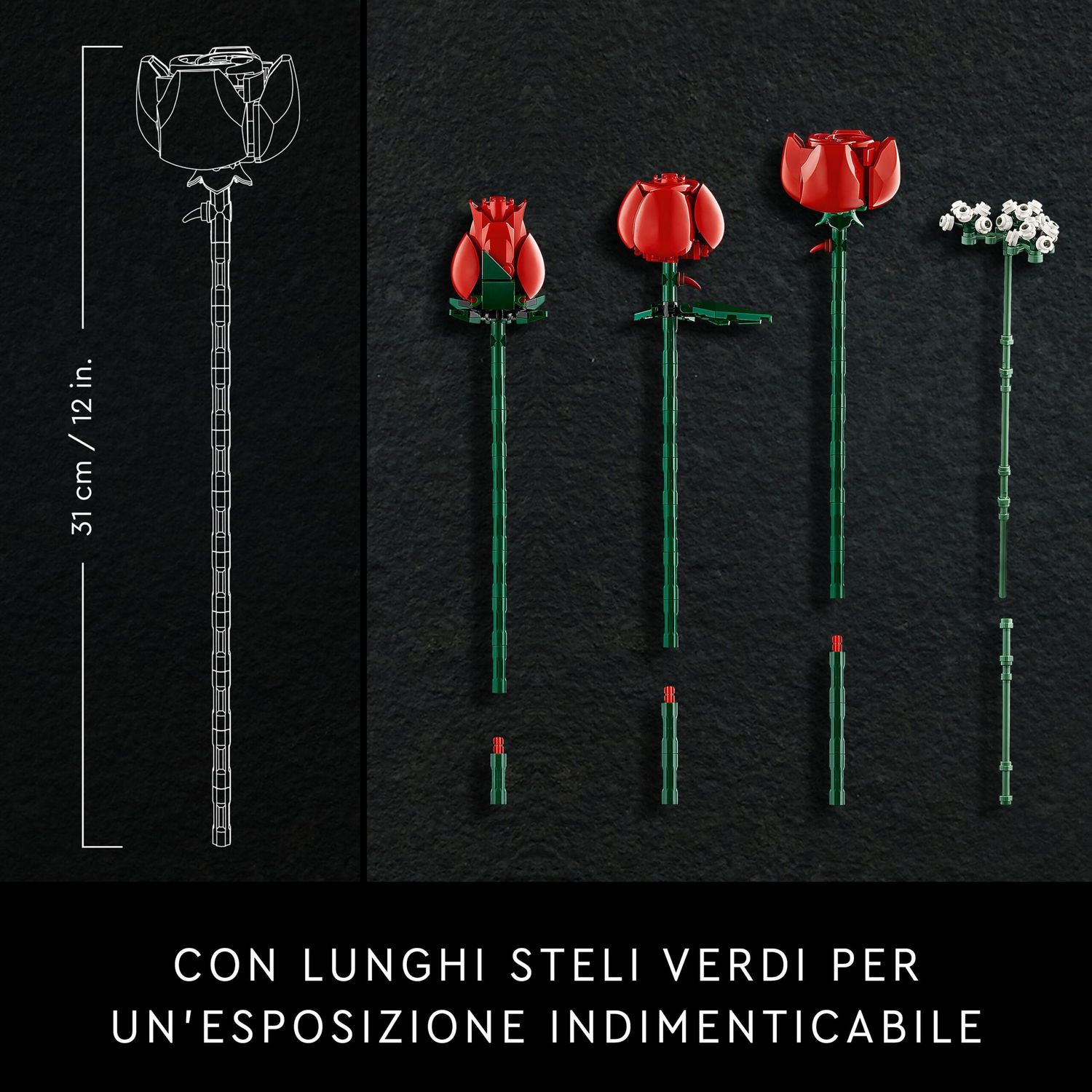 LEGO Icons 10328 Bouquet di Rose, Botanical Collection - LEGO