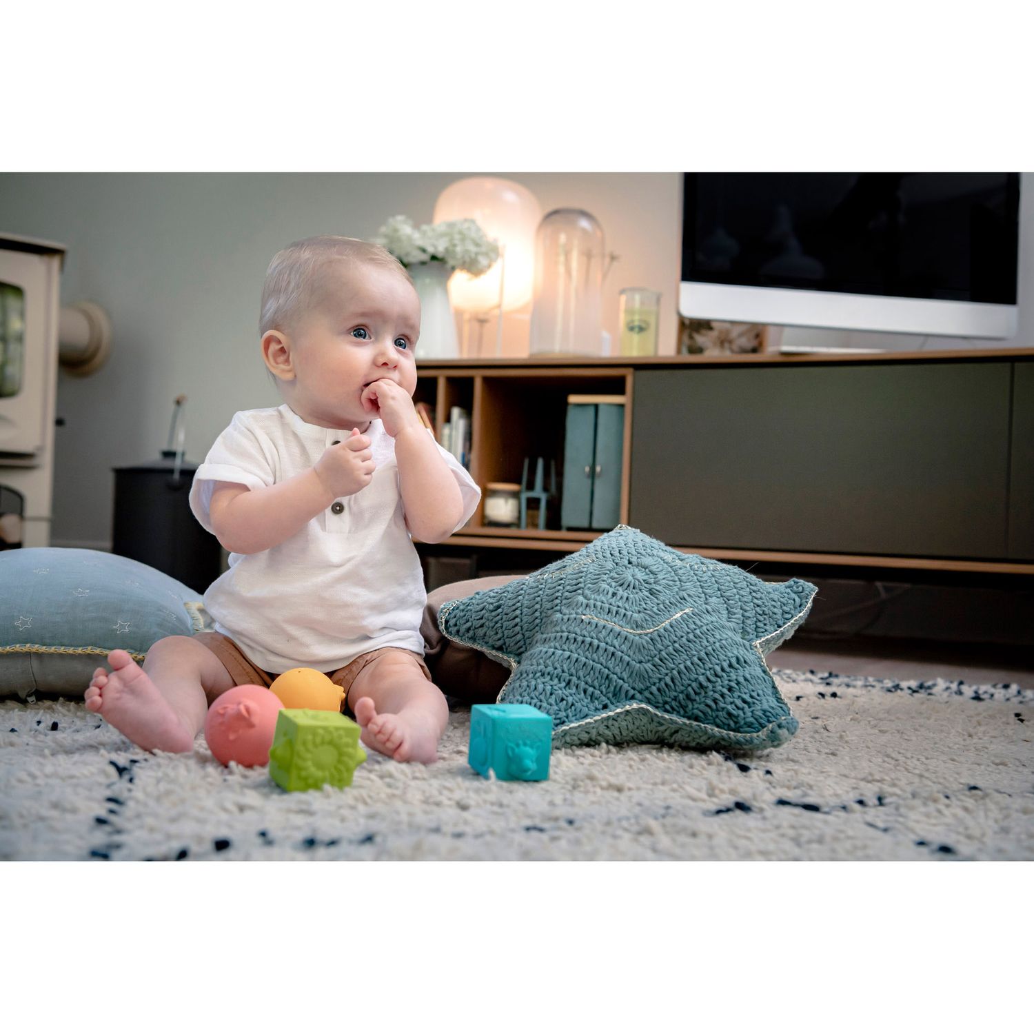 Set di 2 palline e 2 cubi So'Pure - Sophie la Girafe - Sophie La Girafe