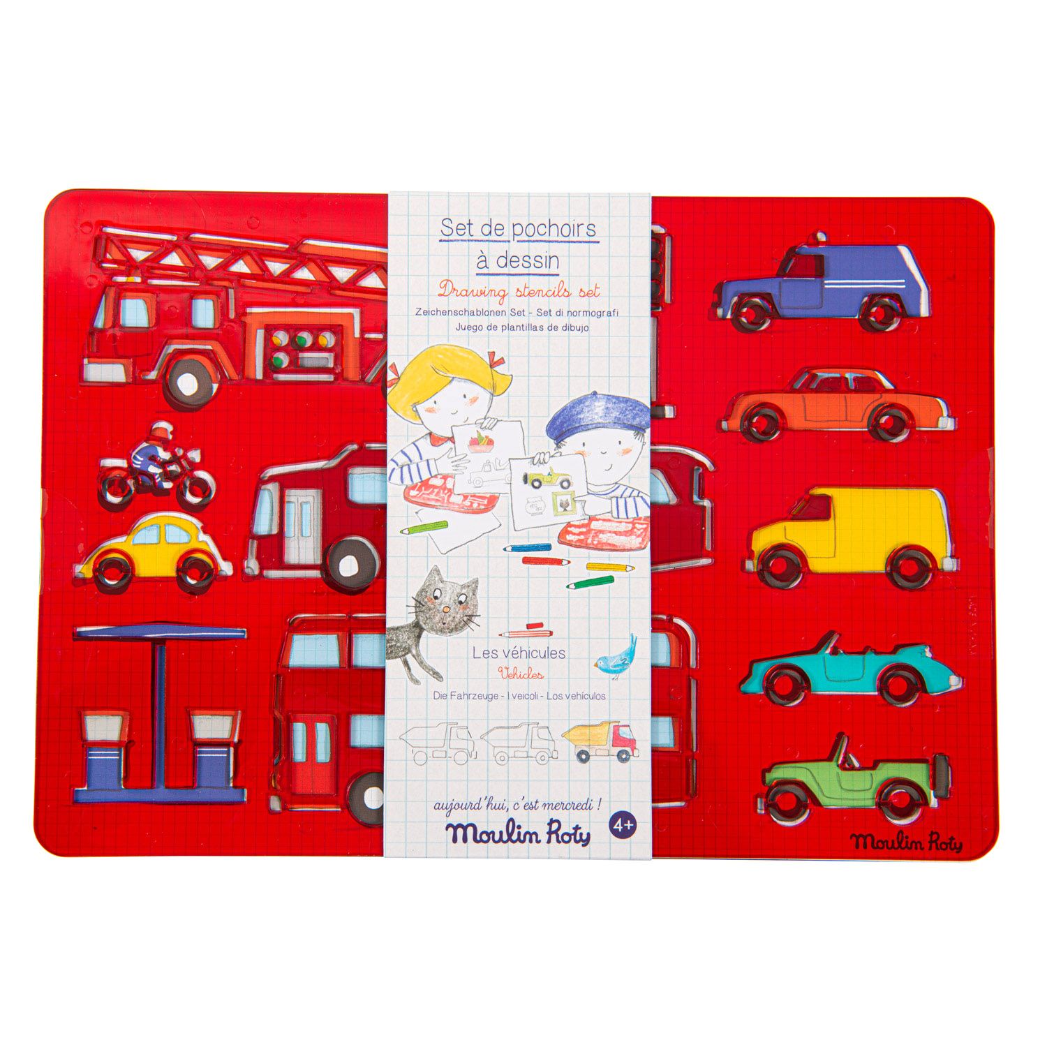 Set di stencil - Veicoli  - Moulin Roty - Moulin Roty
