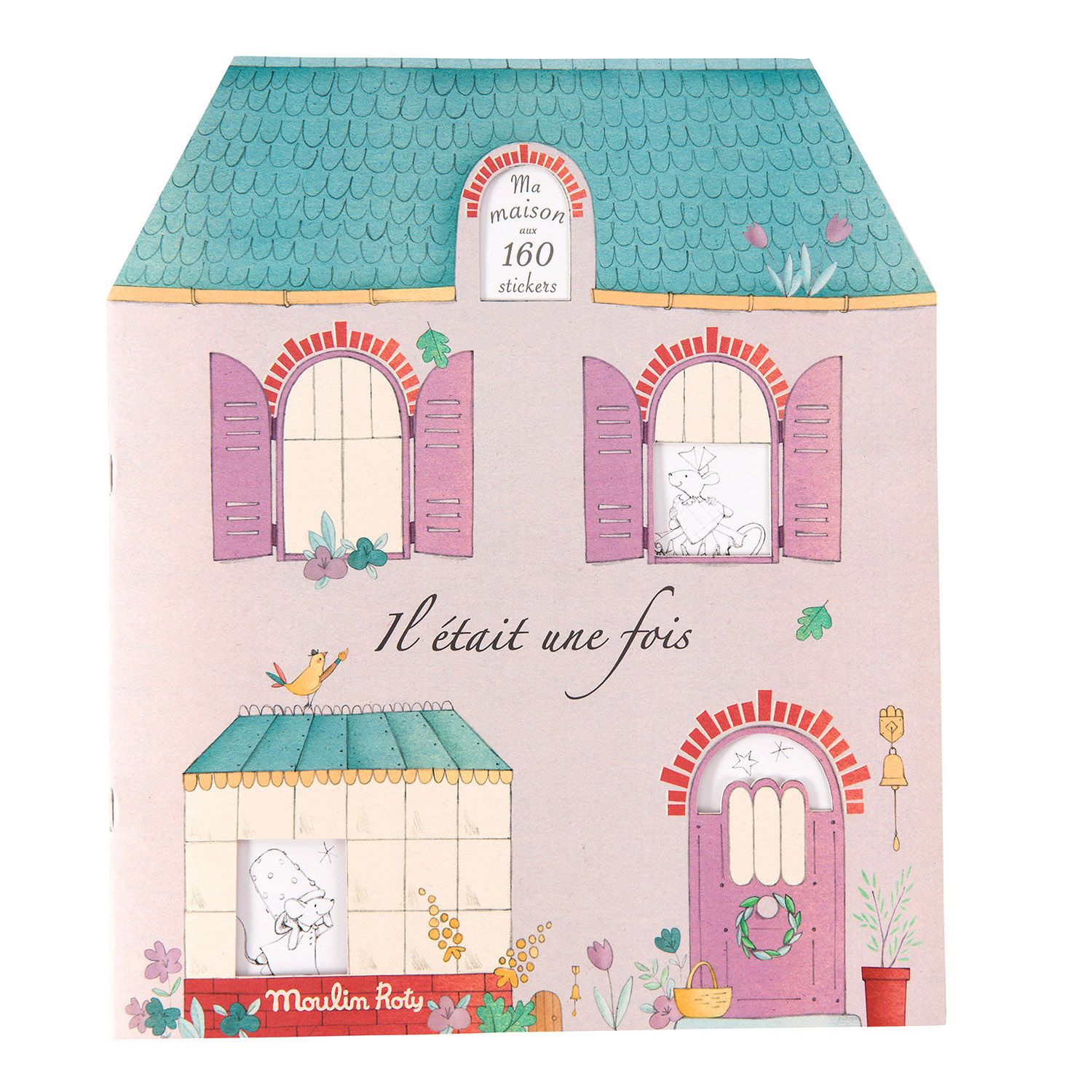 Libro da colorare + 160 adesivi - C'era una volta - Moulin Roty - Moulin Roty