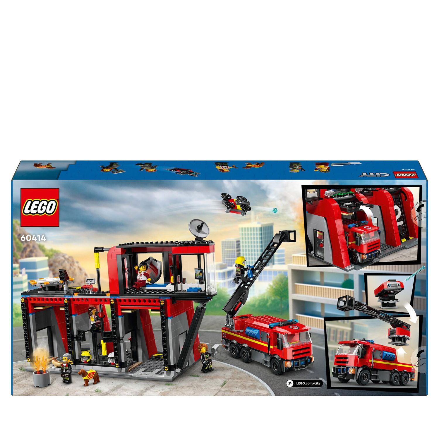 Lego City 60414 Caserma Dei Pompieri E Autopompa Con Camion - LEGO