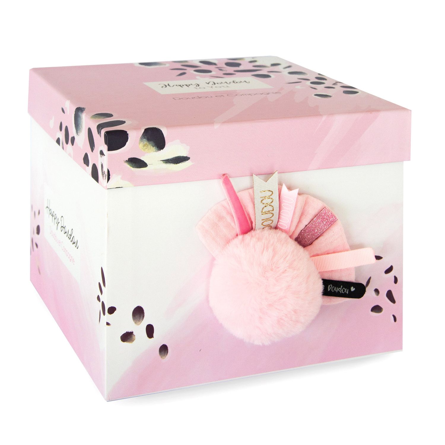 HAPPY BLUSH - Peluche pompon rosa - Doudou et Compagnie