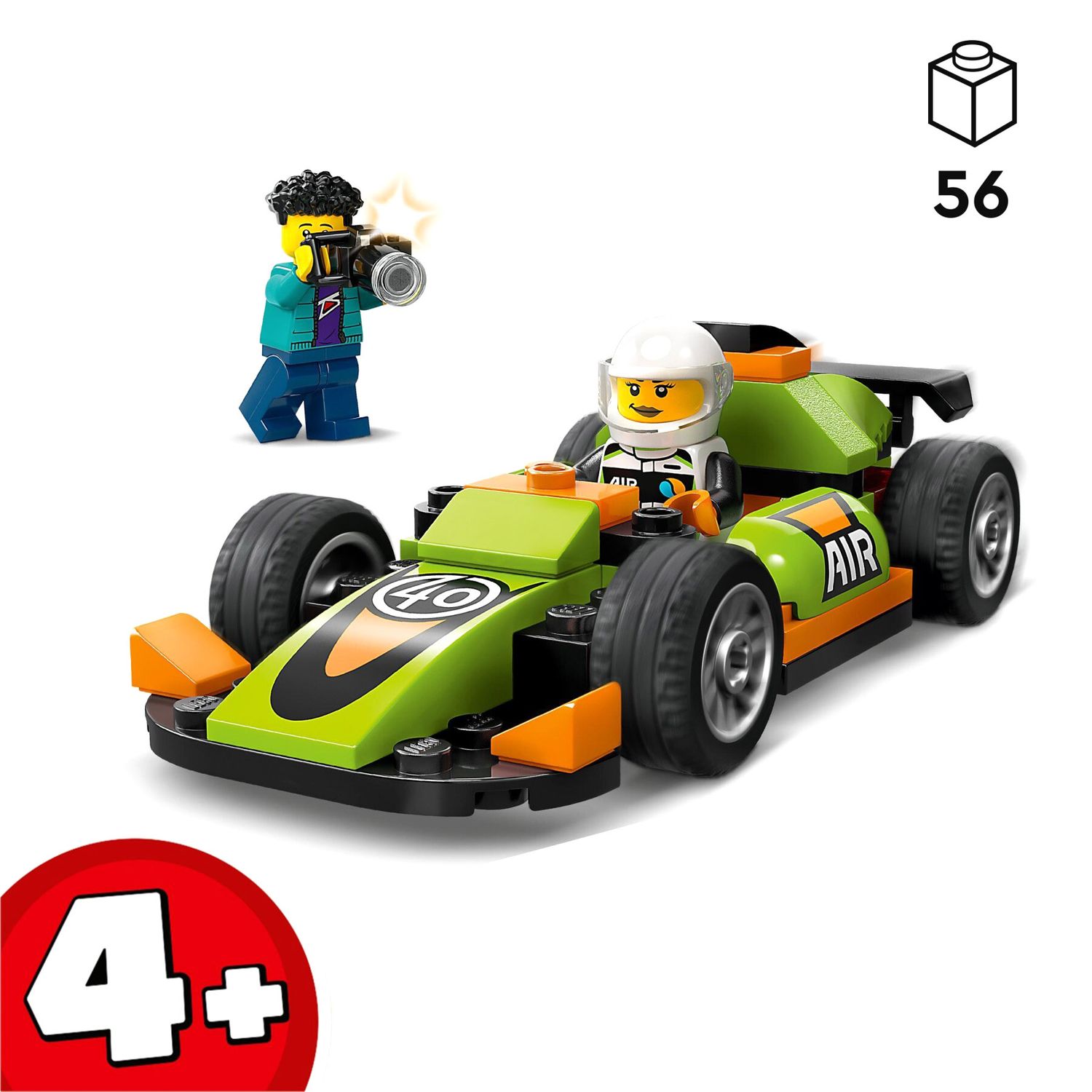 Lego City 60399 Auto Da Corsa Verde, Modellino Da Costruire Di Veicolo Formula 1 - LEGO