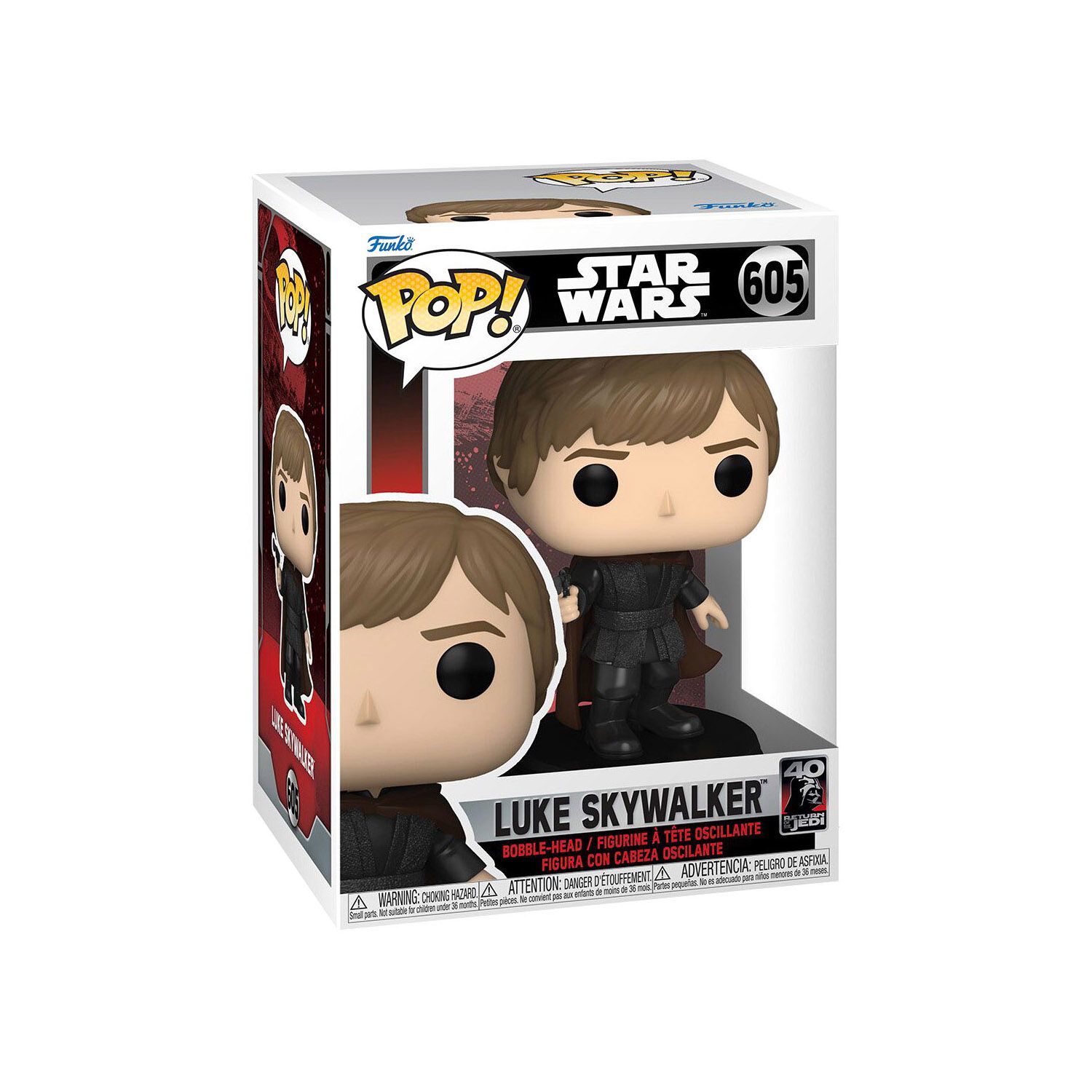 Funko POP! Star Wars Jedi 40th Luke Skywalker Bobble Head - #605 - Funko, Star Wars
