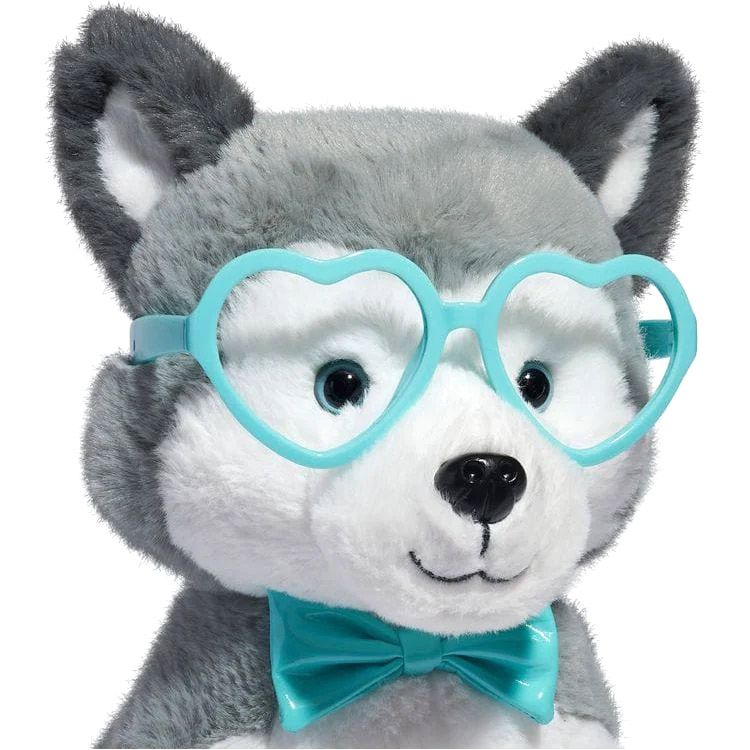 Peluche Husky 30 cm con Occhiali a Cuore - FAO Schwarz
