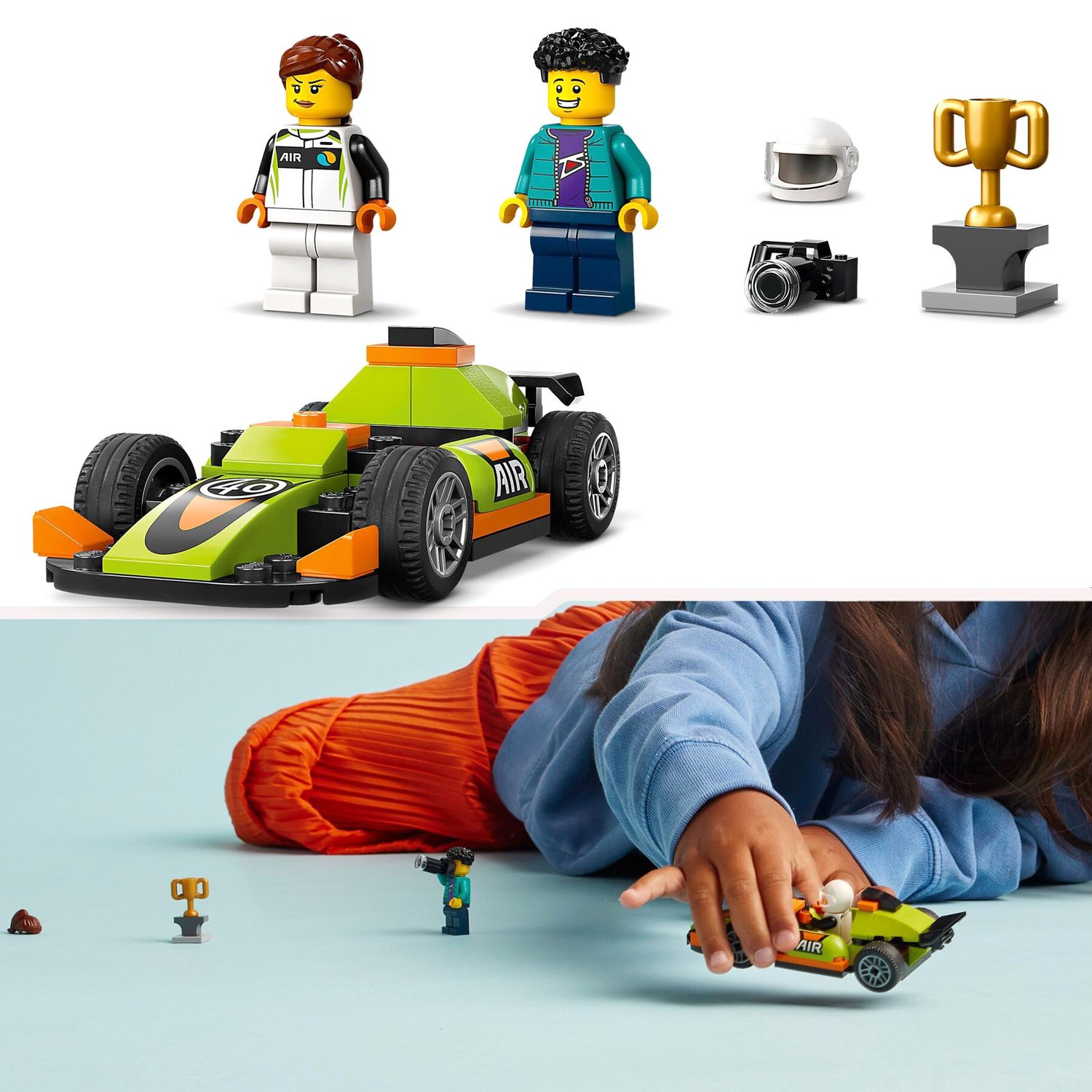 Lego City 60399 Auto Da Corsa Verde, Modellino Da Costruire Di Veicolo Formula 1 - LEGO
