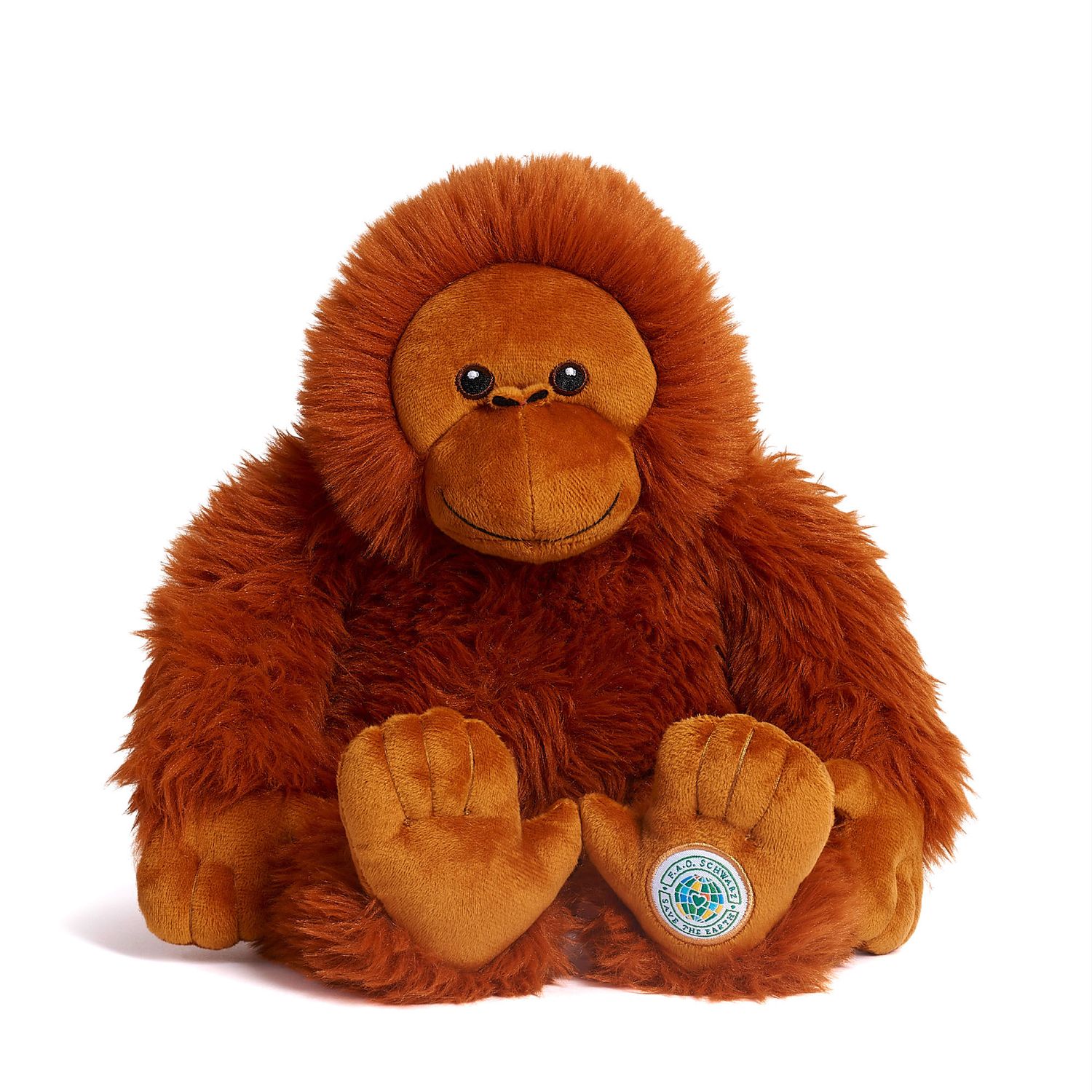 Orangotango di Peluche Planet Love 100% da plastica riciclata, 25 cm - FAO Schwarz