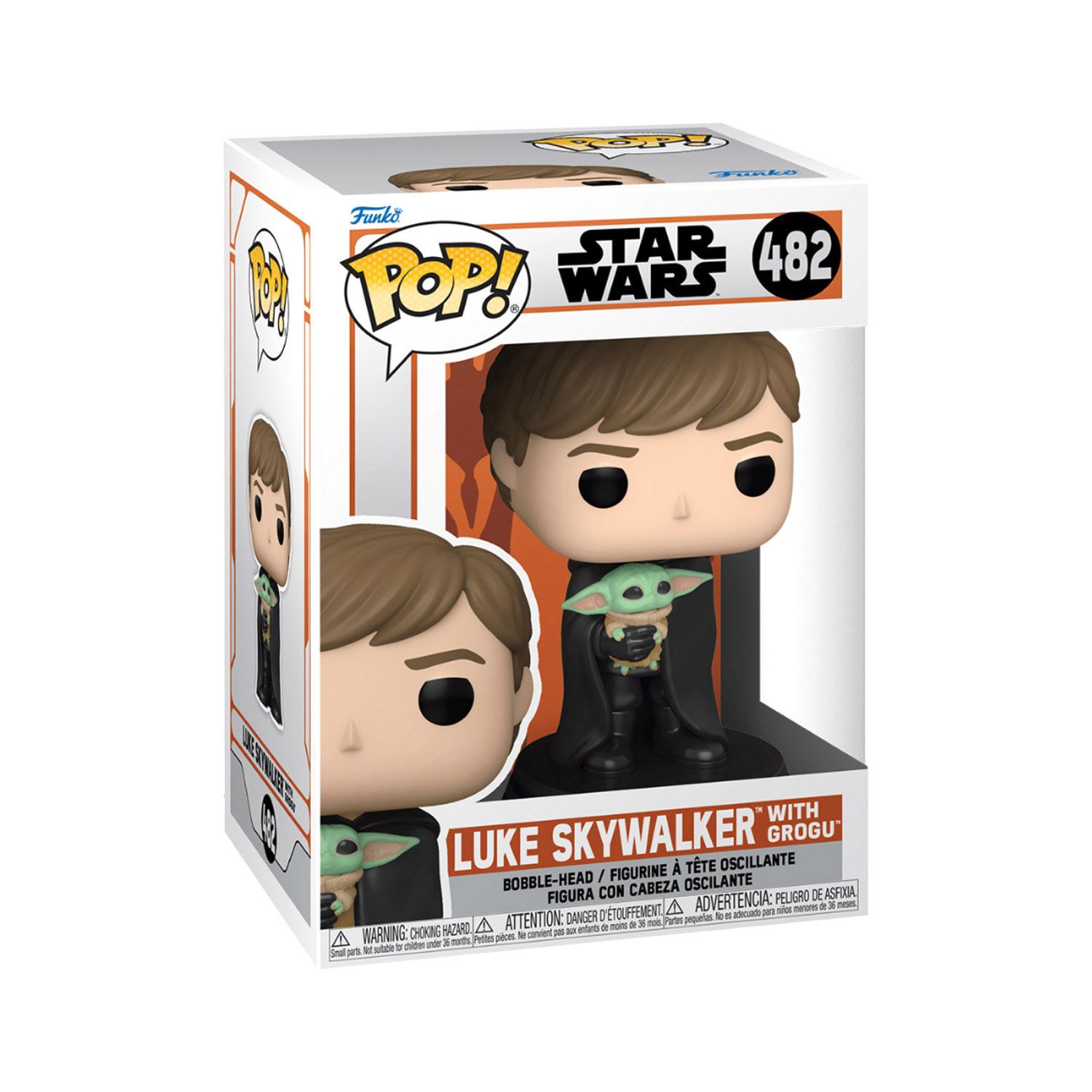 Funko POP! Star Wars The Mandalorian Luke with Grogu Bobble Head - #482 - Funko, Star Wars