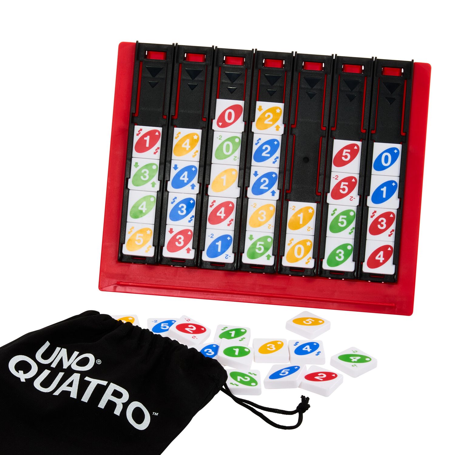 UNO Quattro, posiziona quattro tessere e abbina colore e numero - Mattel Games