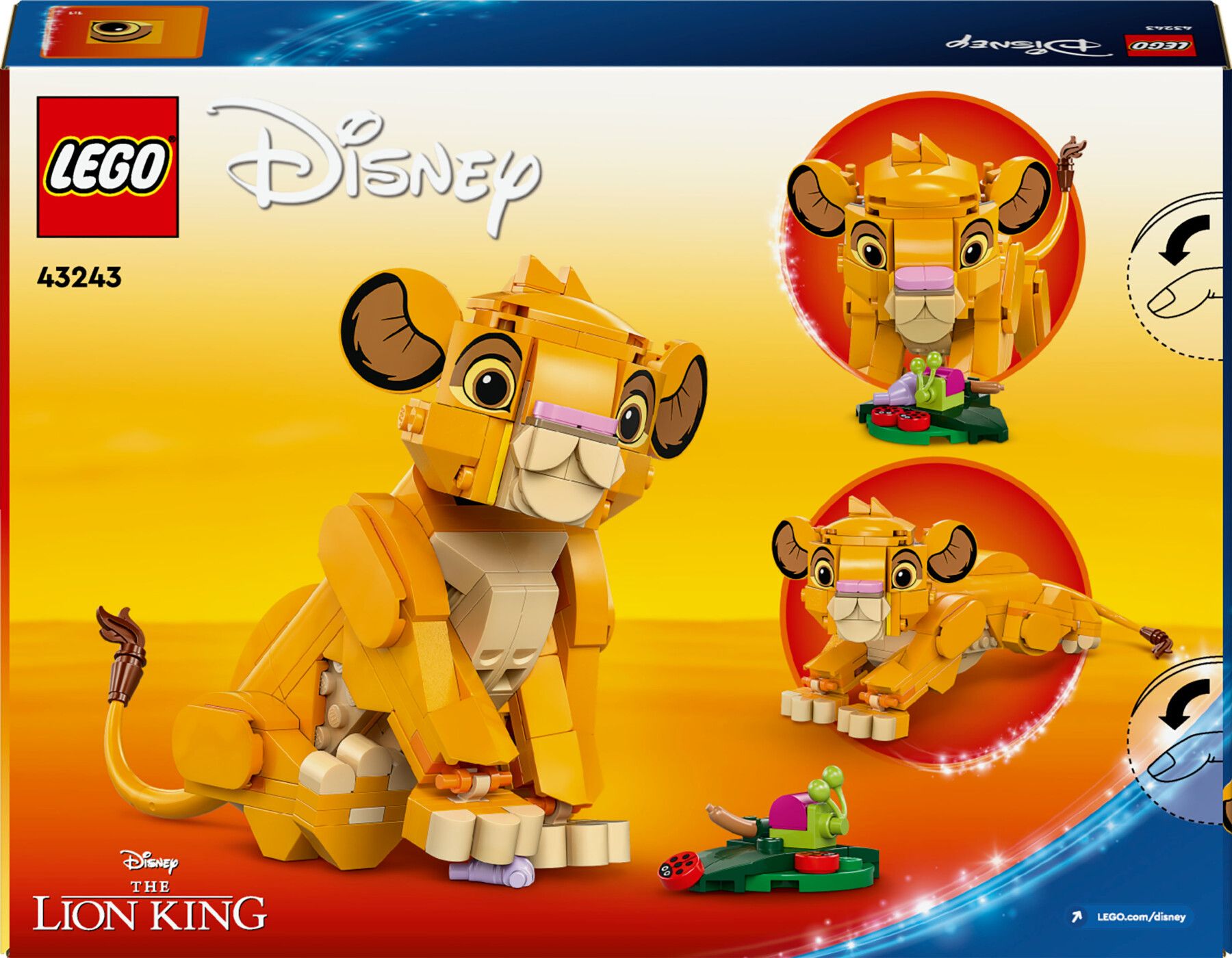 Lego Disney 43243 Simba, Il Cucciolo Del Re Leone - LEGO