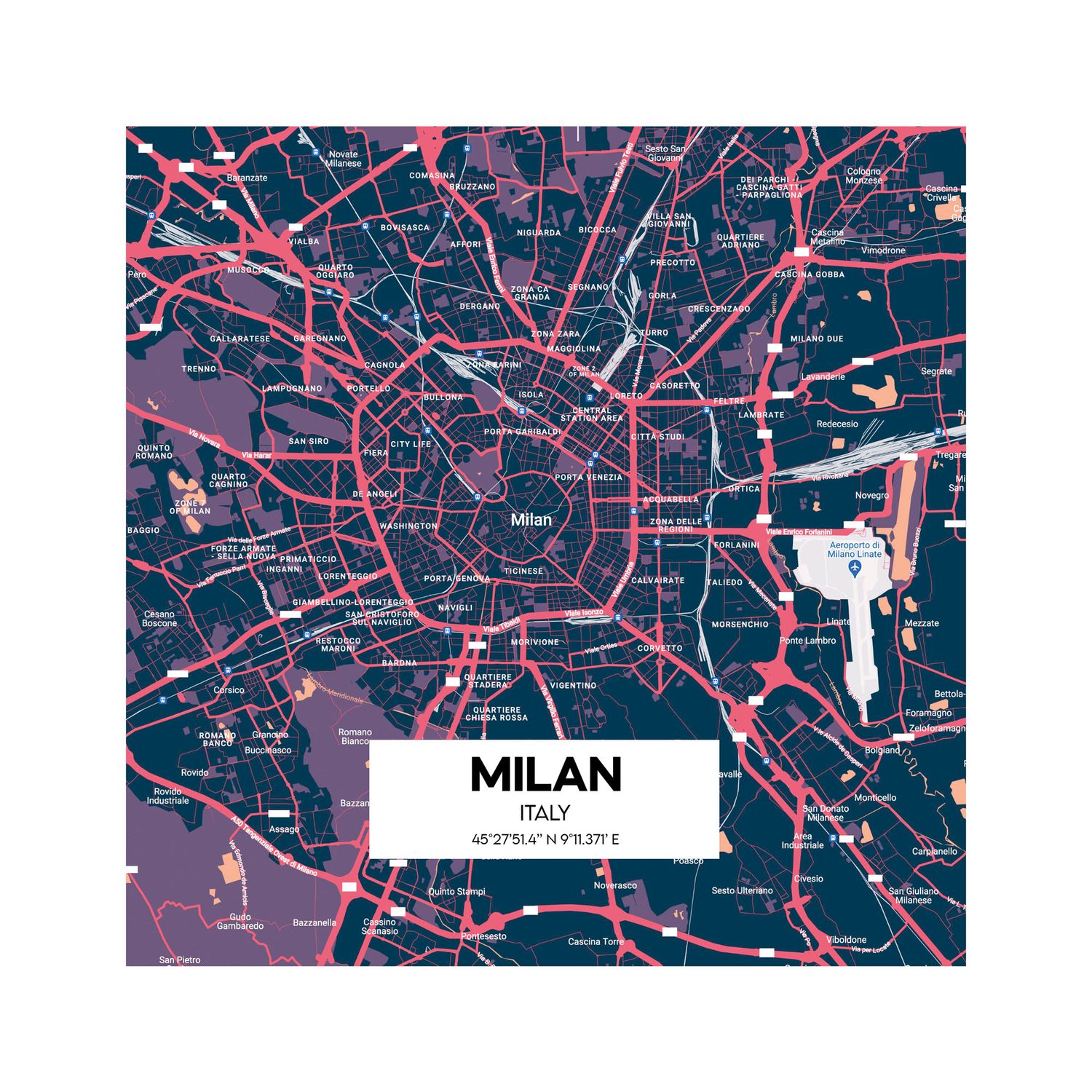 Clementoni puzzle Frame Milan City Map - 250 pezzi - Clementoni
