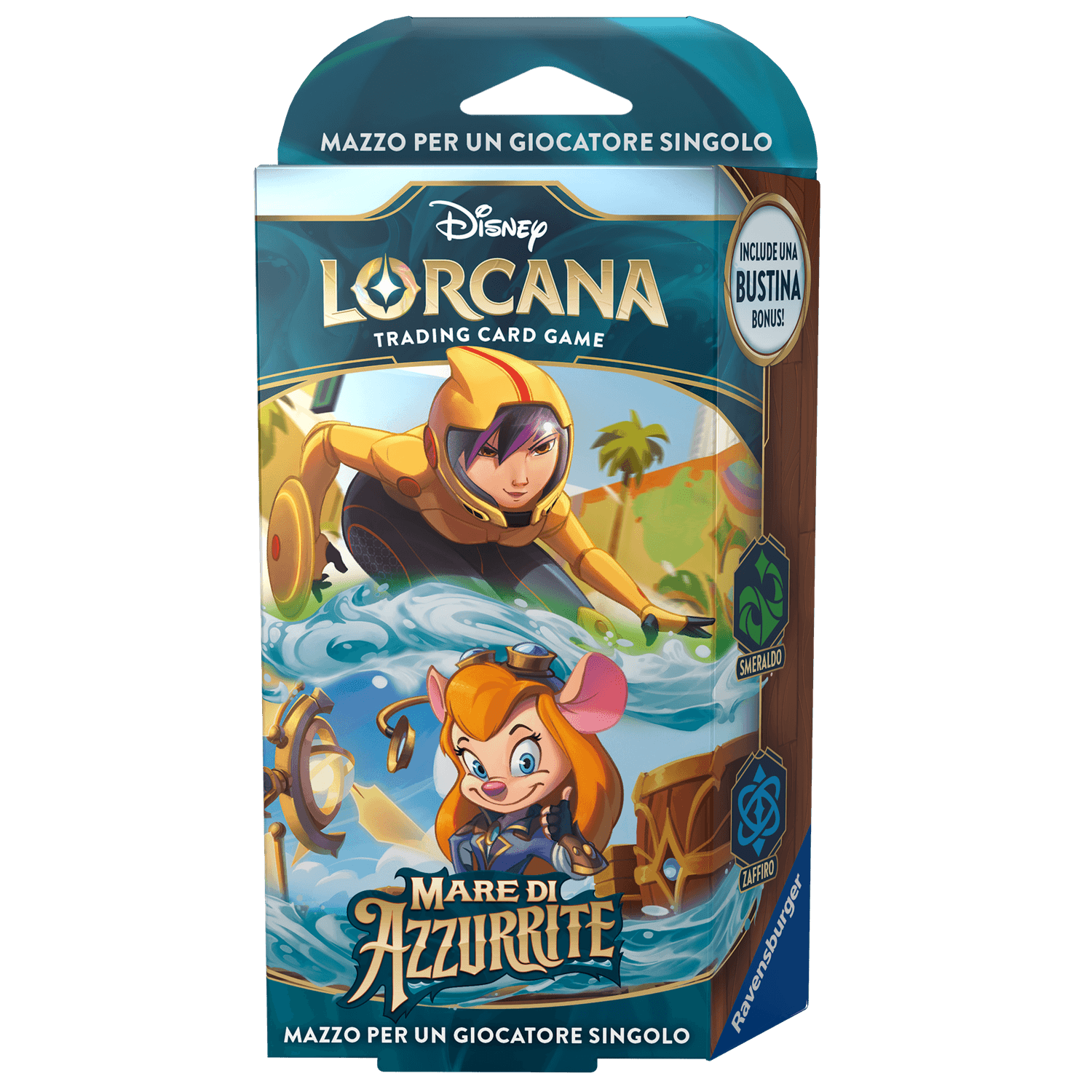 Ravensburger Disney Lorcana TCG: Mare di Azzurrite Starter Deck Smeraldo & Zaffiro - Disney Lorcana