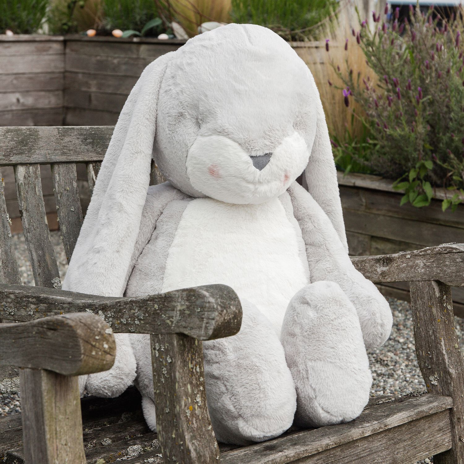Peluche Coniglietto Grand Floppy Nibble Bunny Gray 104 cm - Bunnies By The Bay
