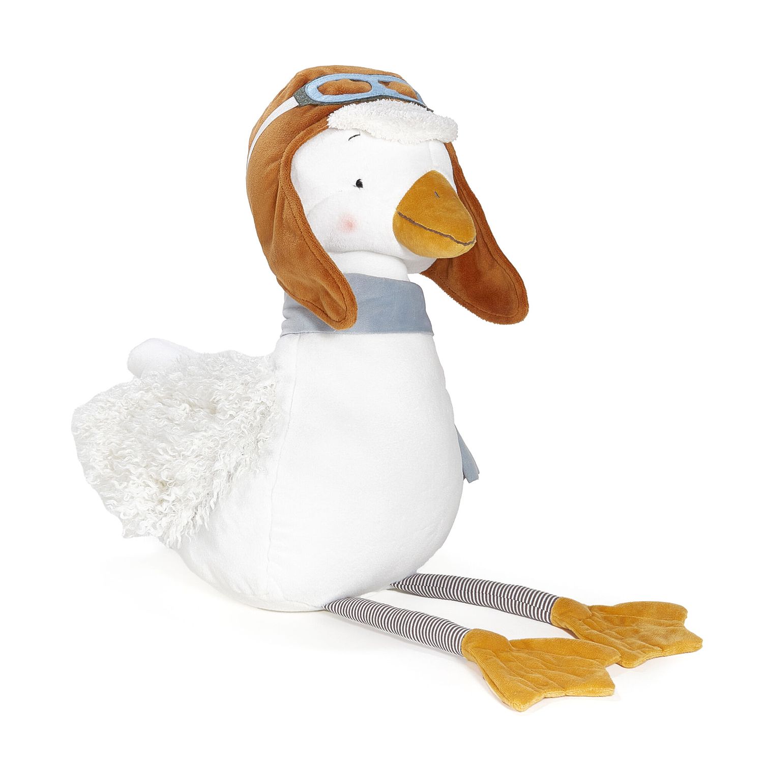 Peluche Big Avery, Oca con Cappello da Aviatore 60 cm - Bunnies By The Bay