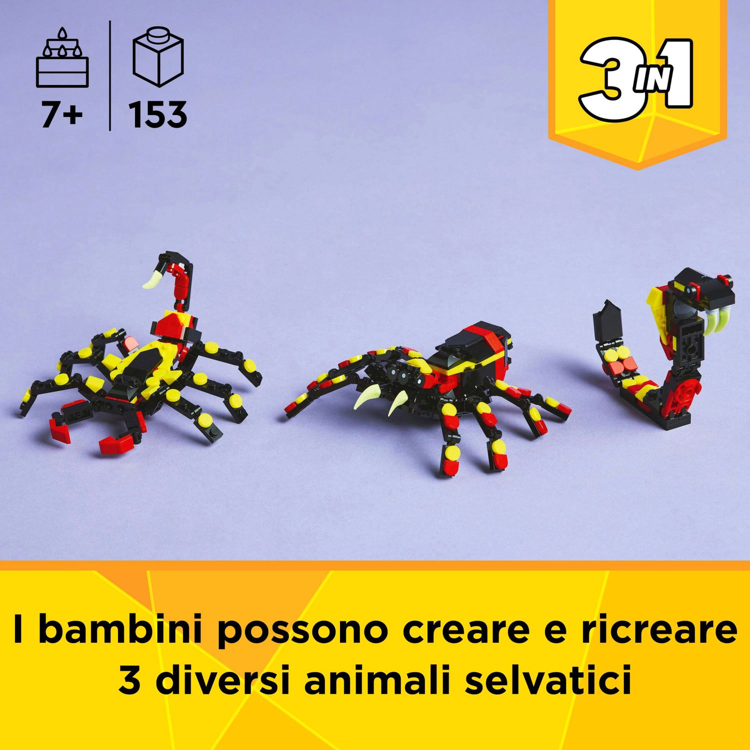 Lego Creator 3 in 1 31159 Animali Selvatici - Ragno - LEGO