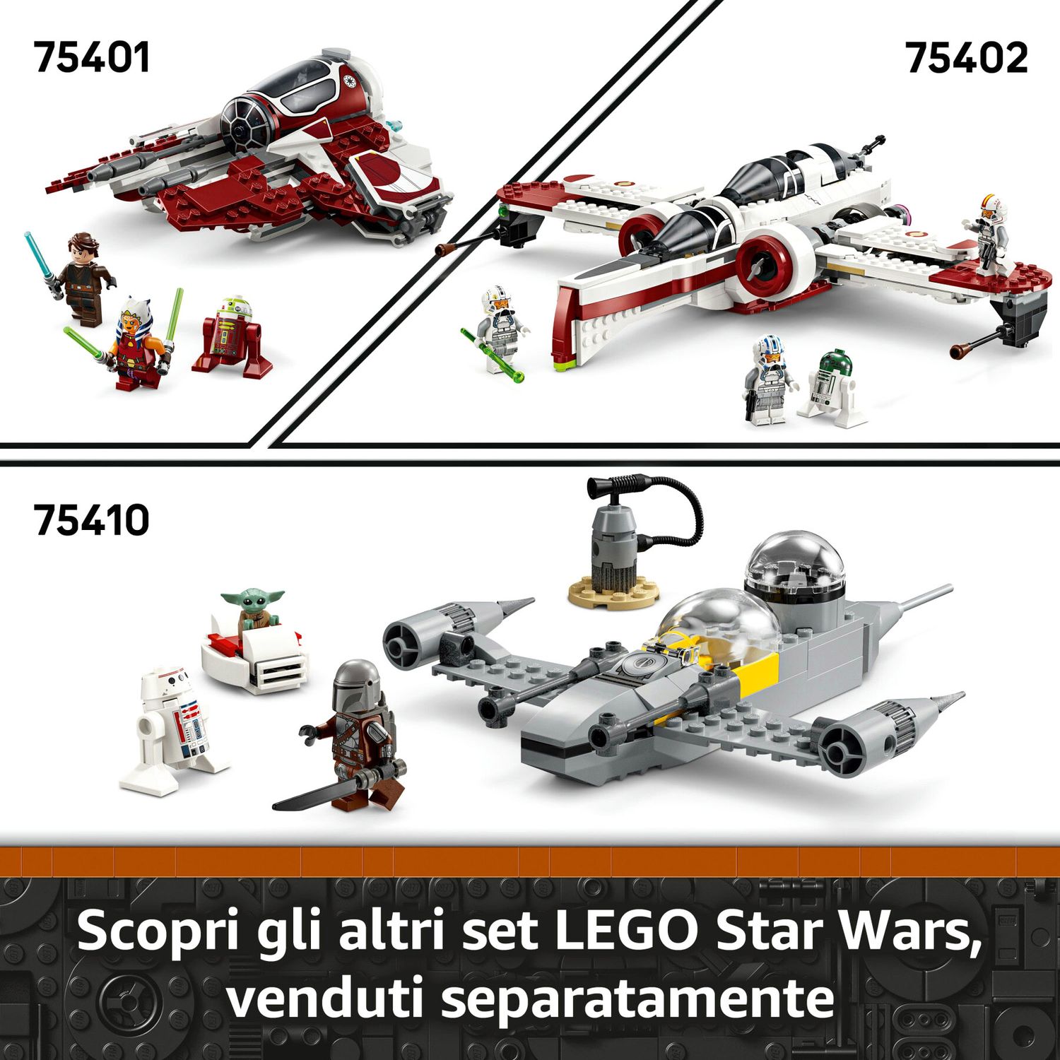 Lego Star Wars 75403 Grogu e Carrozzina con Rana Sorgan - LEGO