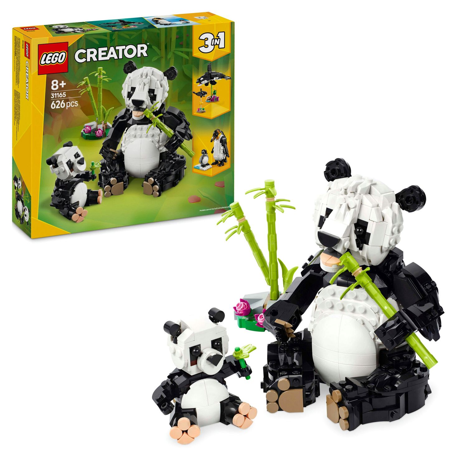 Lego Creator 3 in 1 31165 Animali Selvatici - Famiglia di Panda - LEGO