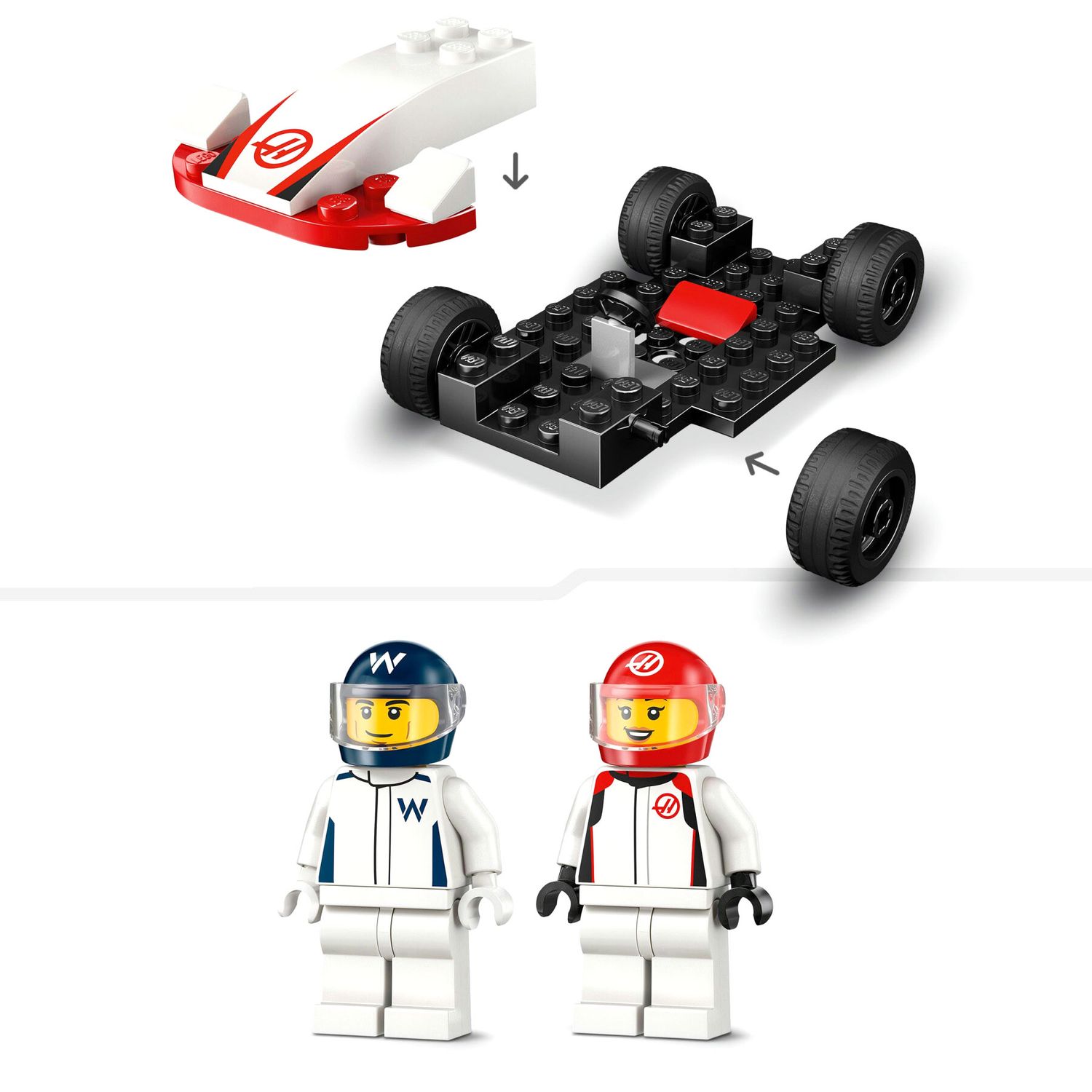 Lego City 60464 Williams Racing e Haas F1: 2 Modelli di Auto con 2 Minifigure - LEGO