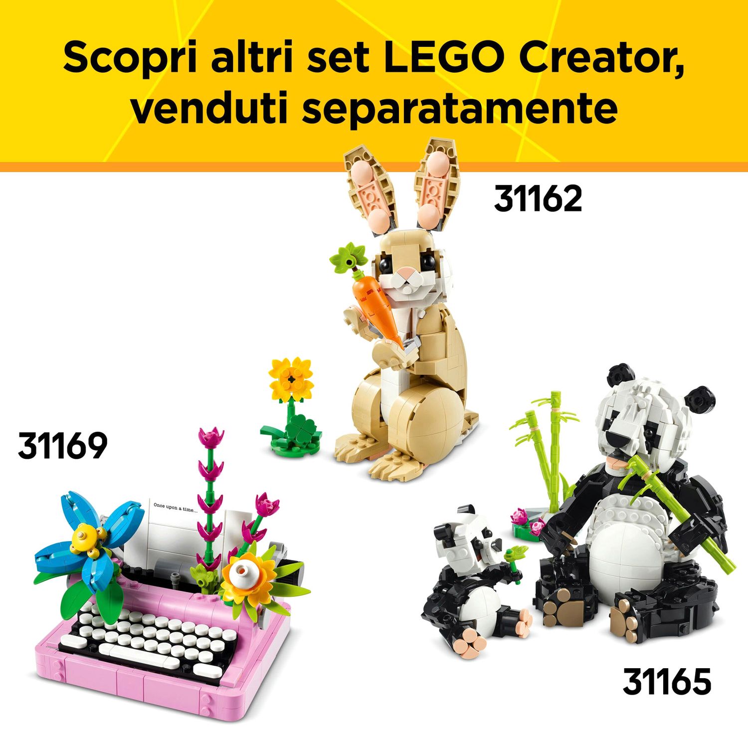 Lego Creator 3 in 1 31163 Gatto Giocoso Giocattolo: Si Trasforma in Piccione o in Cane - LEGO