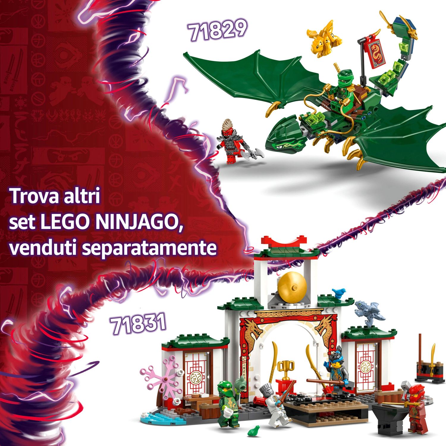 Lego Ninjago Drago della Foresta Verde di Lloyd: Giocattolo Snodabile con 2 Minifigure e Armi - LEGO