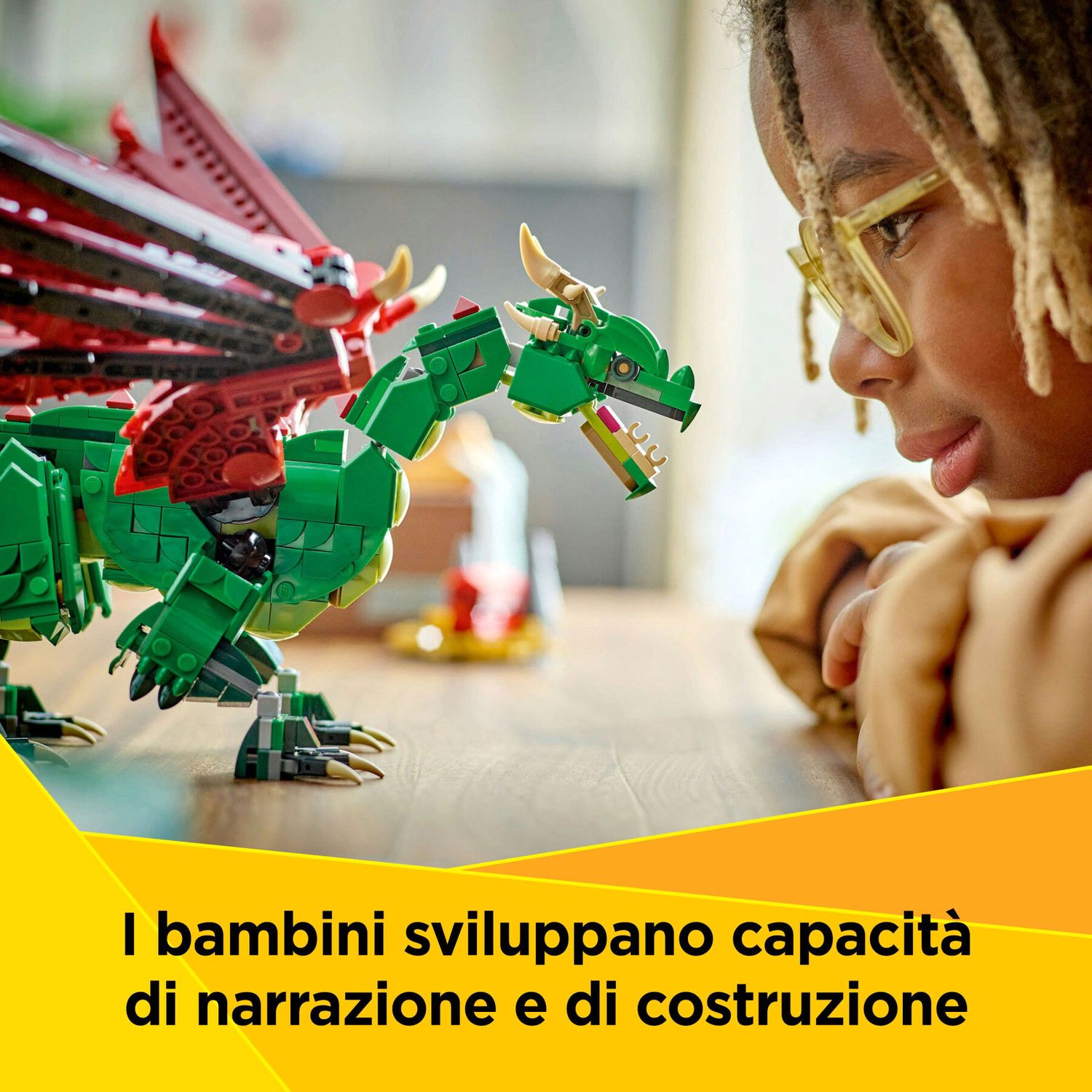Brihappen Modello Drago Da Costruire 2713 Pezzi – Set Da Collezione Per Adulti E Ragazzi 14+, Testa Di Drago Fuoco/Ghiaccio