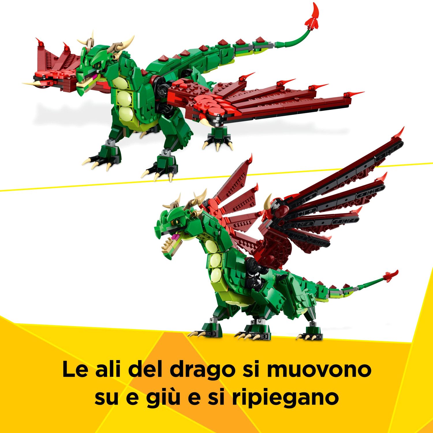 Lego Creator 3 in 1 31161 Drago Medievale Giocattolo - LEGO