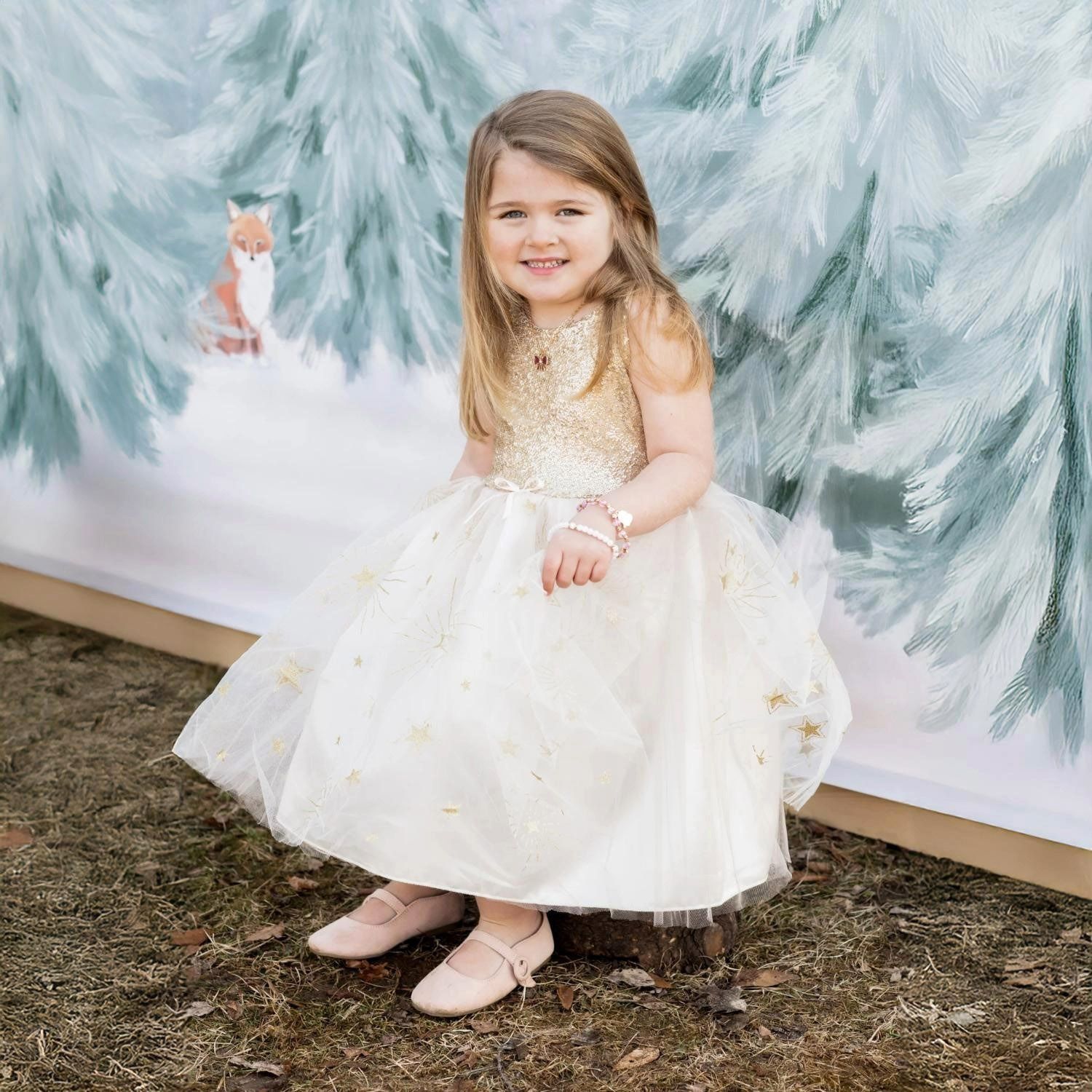 Abito Glam Oro da 2 a 8 anni - Great Pretenders