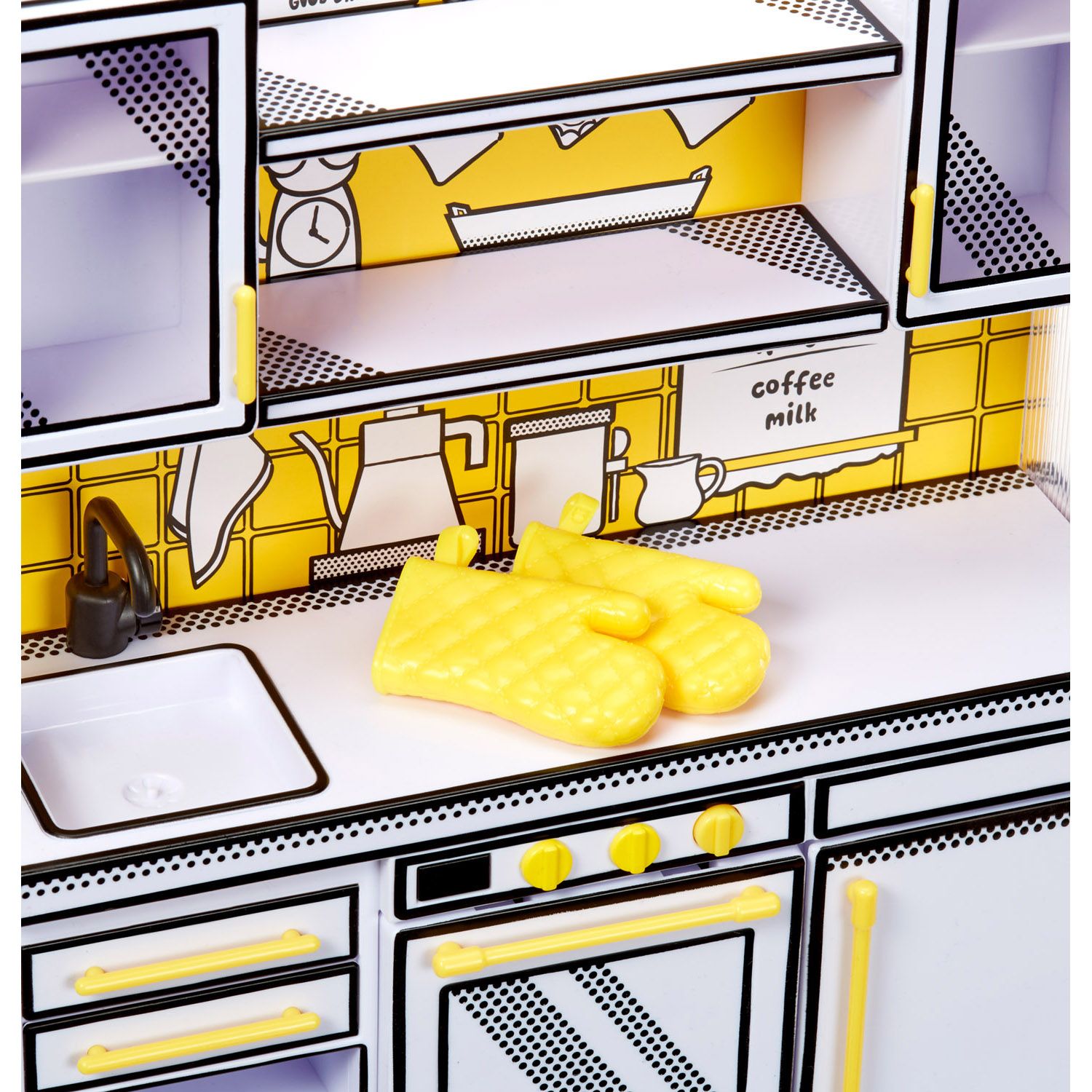 Make it mini Kitchen, Cucina Playset con luce UV con ricetta misteriosa, mini guanti da forno - Miniverse MGA