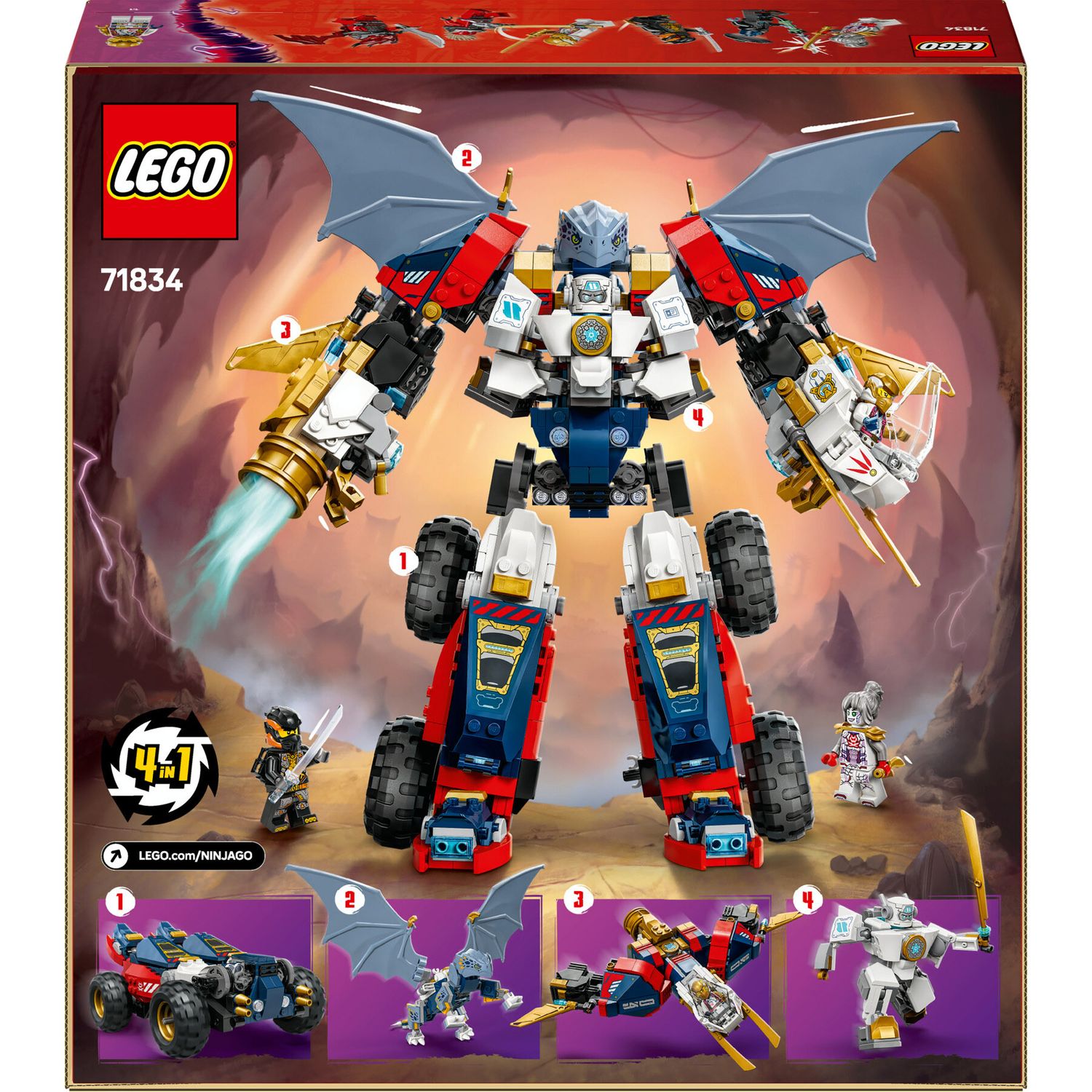 Lego Ninjago 71834 Mech Ultra Combinatore di Zane - LEGO