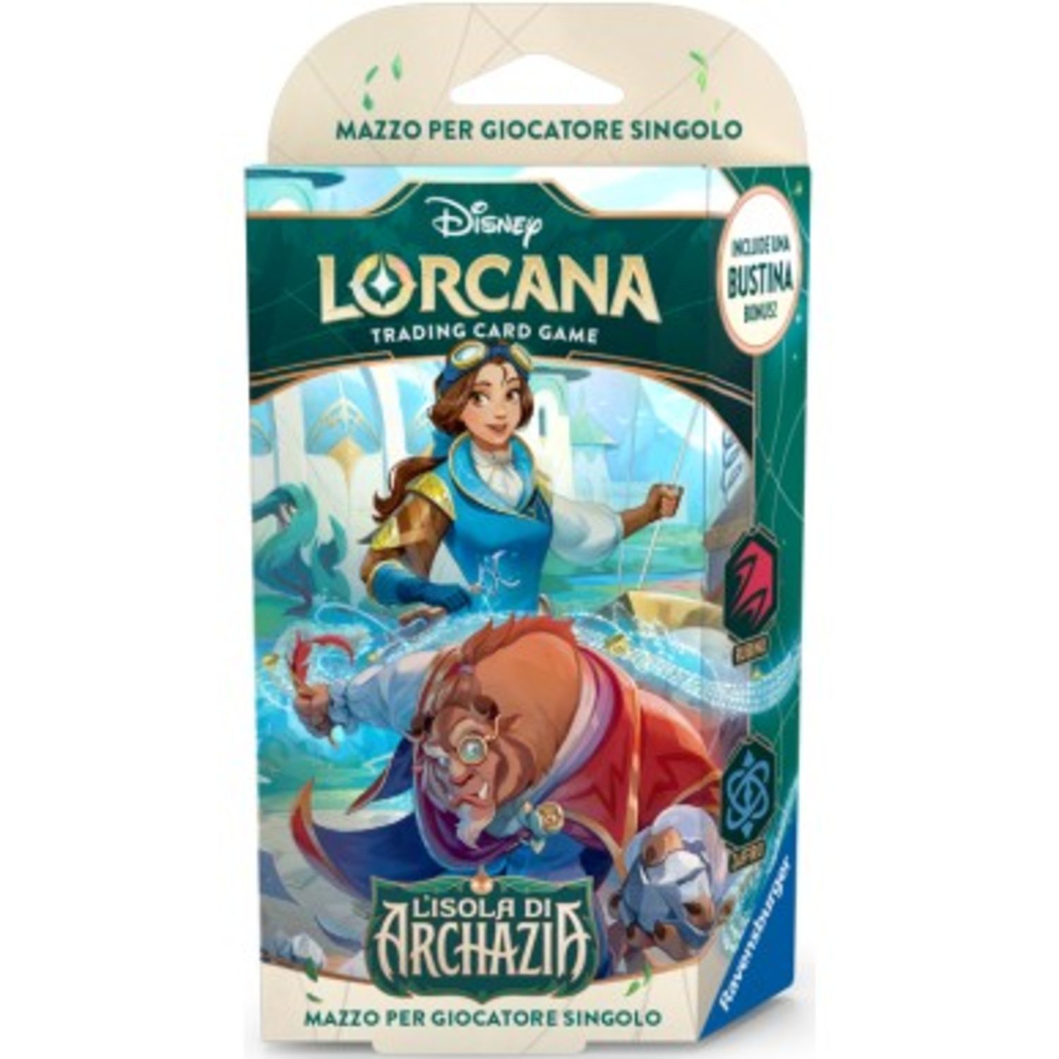 Disney Lorcana: Isola di Archazia – Mazzo Iniziale Rubino & Zaffiro – 8+ - Disney Lorcana