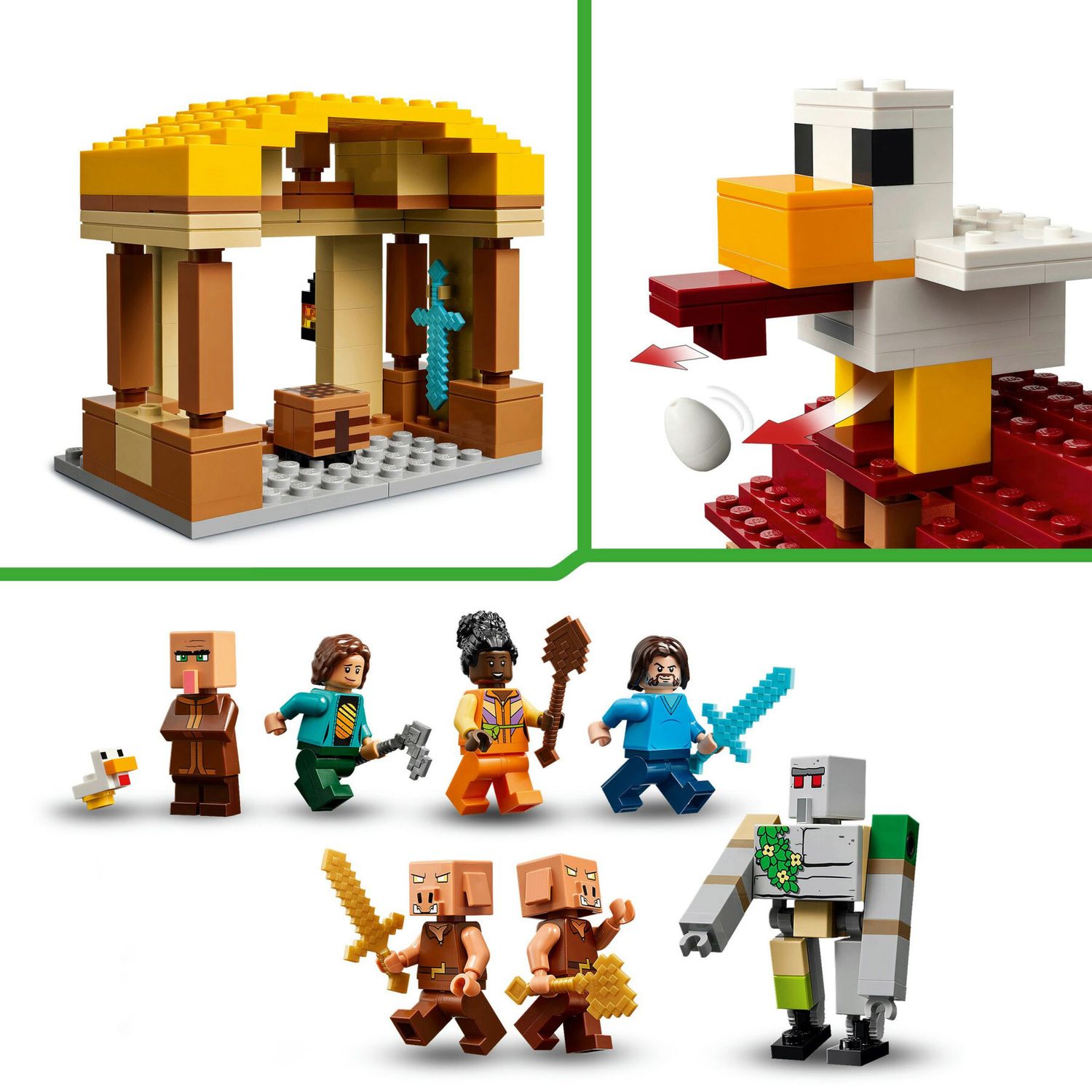 Lego Minecraft 21273 - Attacco al Villaggio del Ghast-Pallone - LEGO