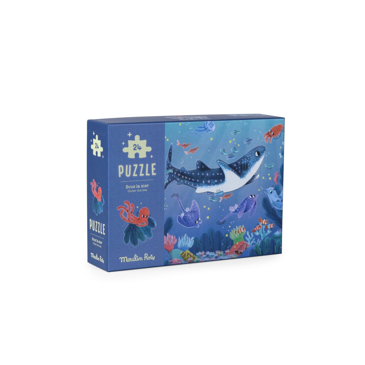 Puzzle di 24 pezzi luminoso Sotto il mare - Les Aventures de Paulie - Moulin Roty