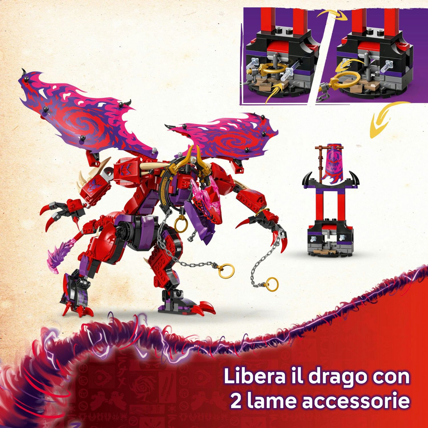 Lego Ninjago 71832 - Thunderfang - Il Drago del Caos - LEGO