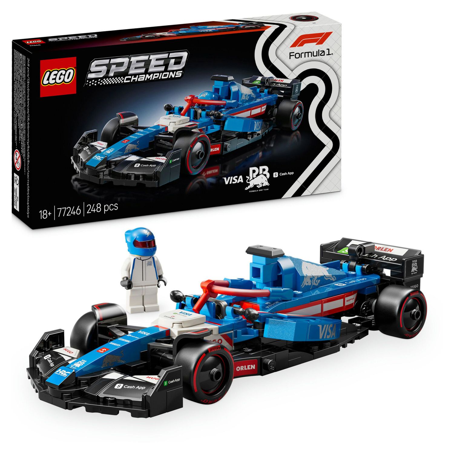 Lego Speed Champions 77246 - Auto da Corsa F1 Visa Cash App RB VCARB 01 - LEGO