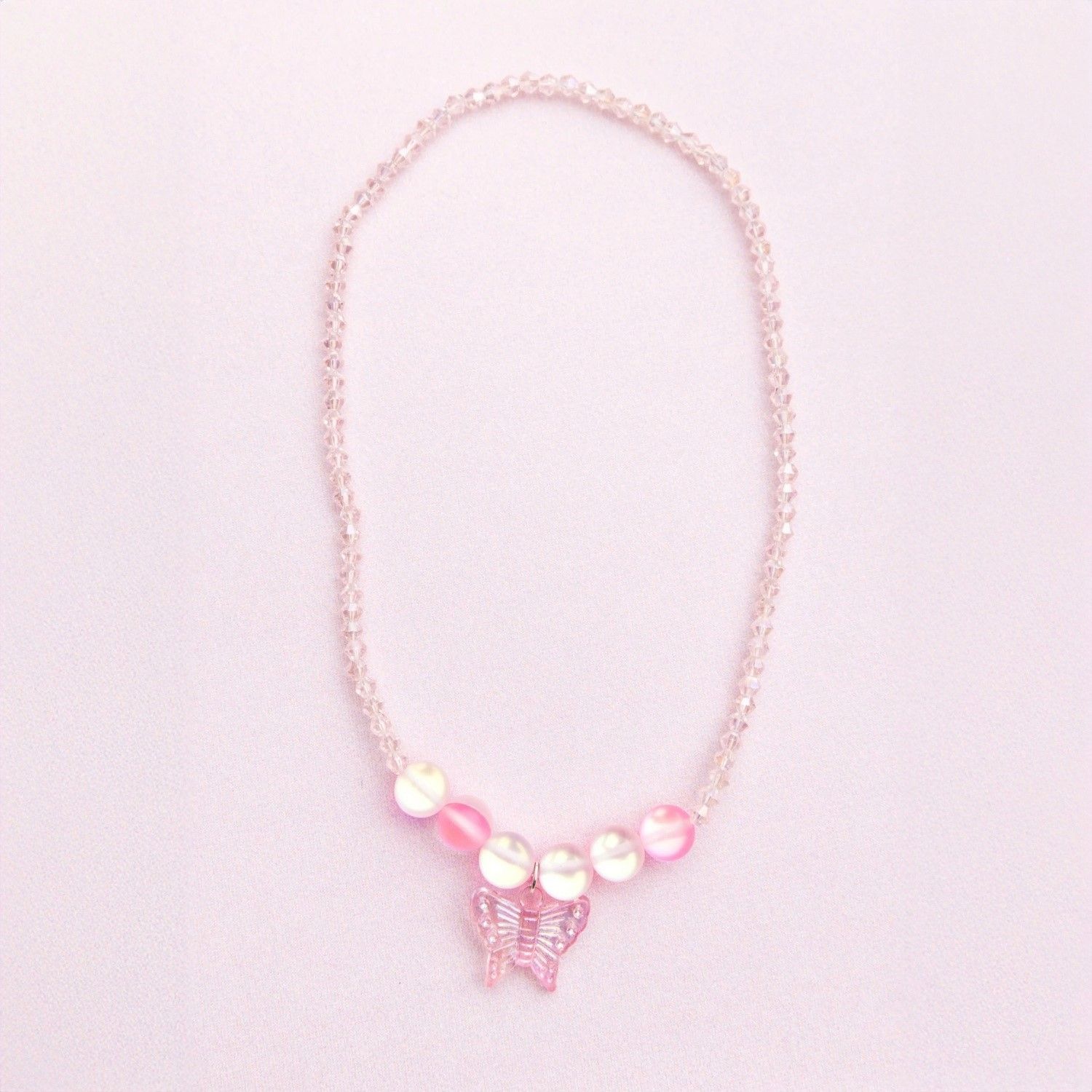 Collana Farfalla Holo Cristallo Rosa - Great Pretenders