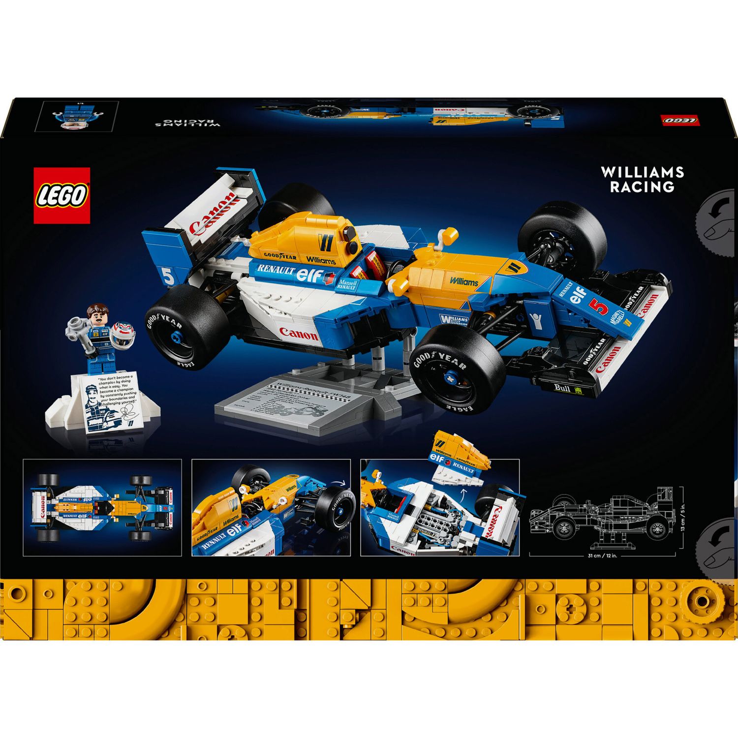 Lego Icons 10353 - Williams Racing FW14B e Nigel Mansell - LEGO
