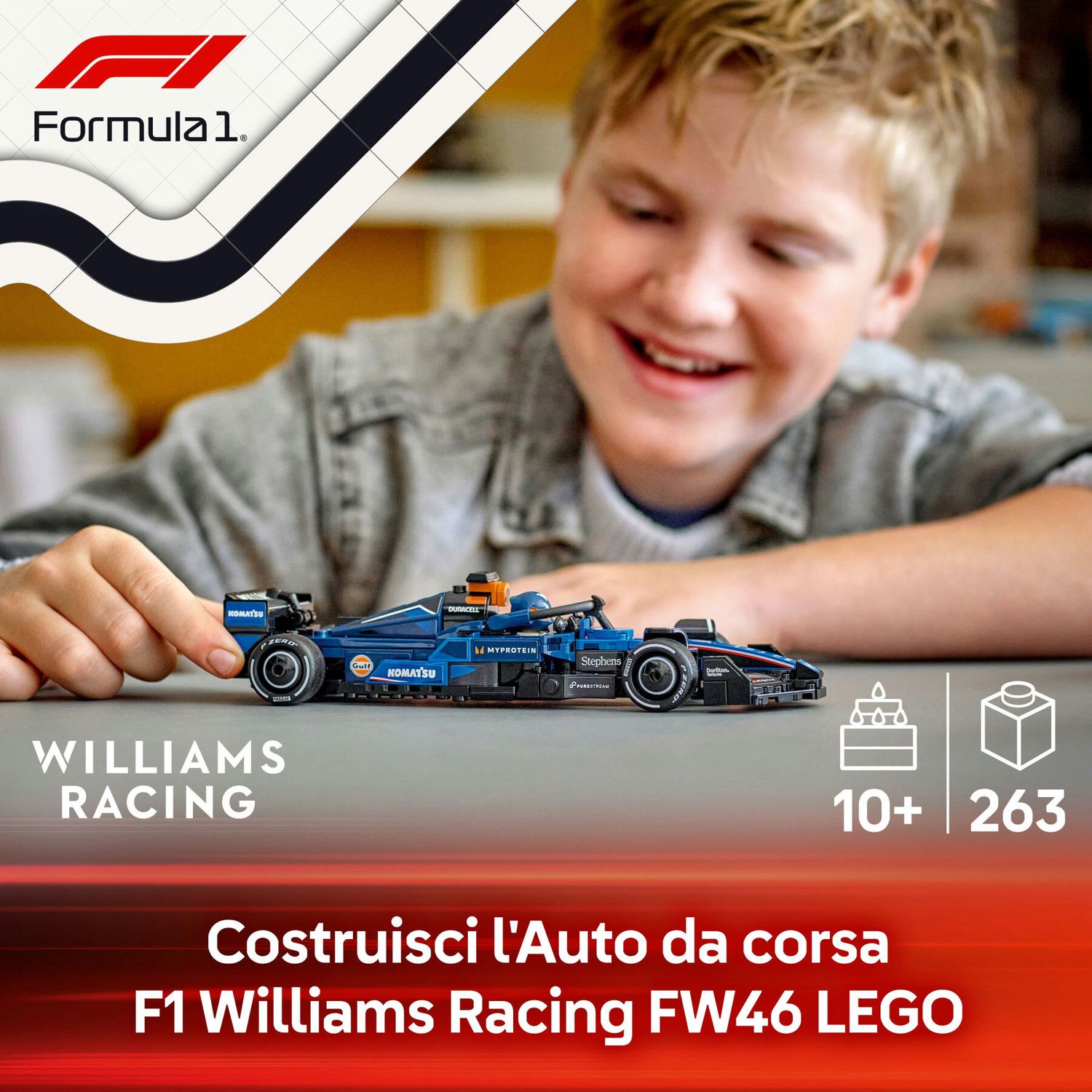 Lego Speed Champions 77249 - Auto da Corsa F1 Williams Racing FW46 - LEGO