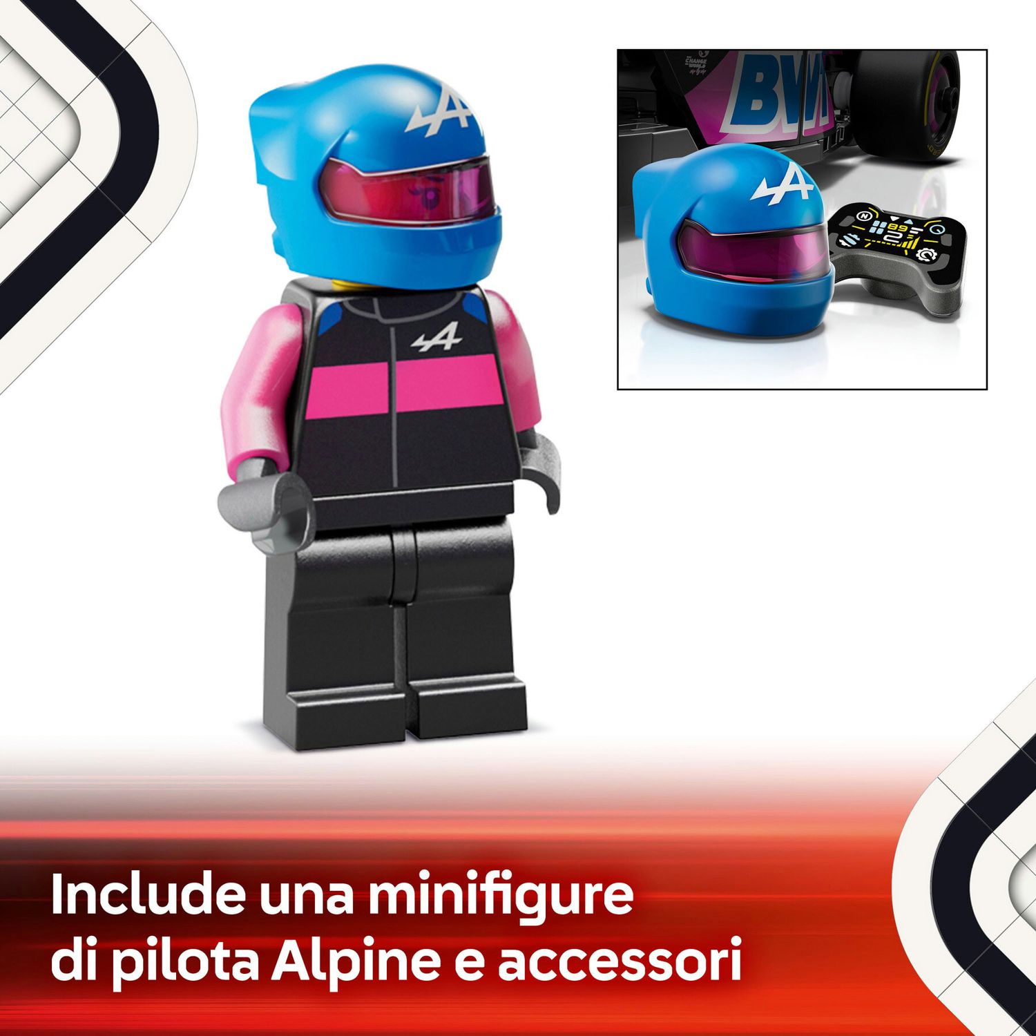 Lego Speed Champions 77248 - Auto da Corsa BWT Alpine F1 Team A524 - LEGO