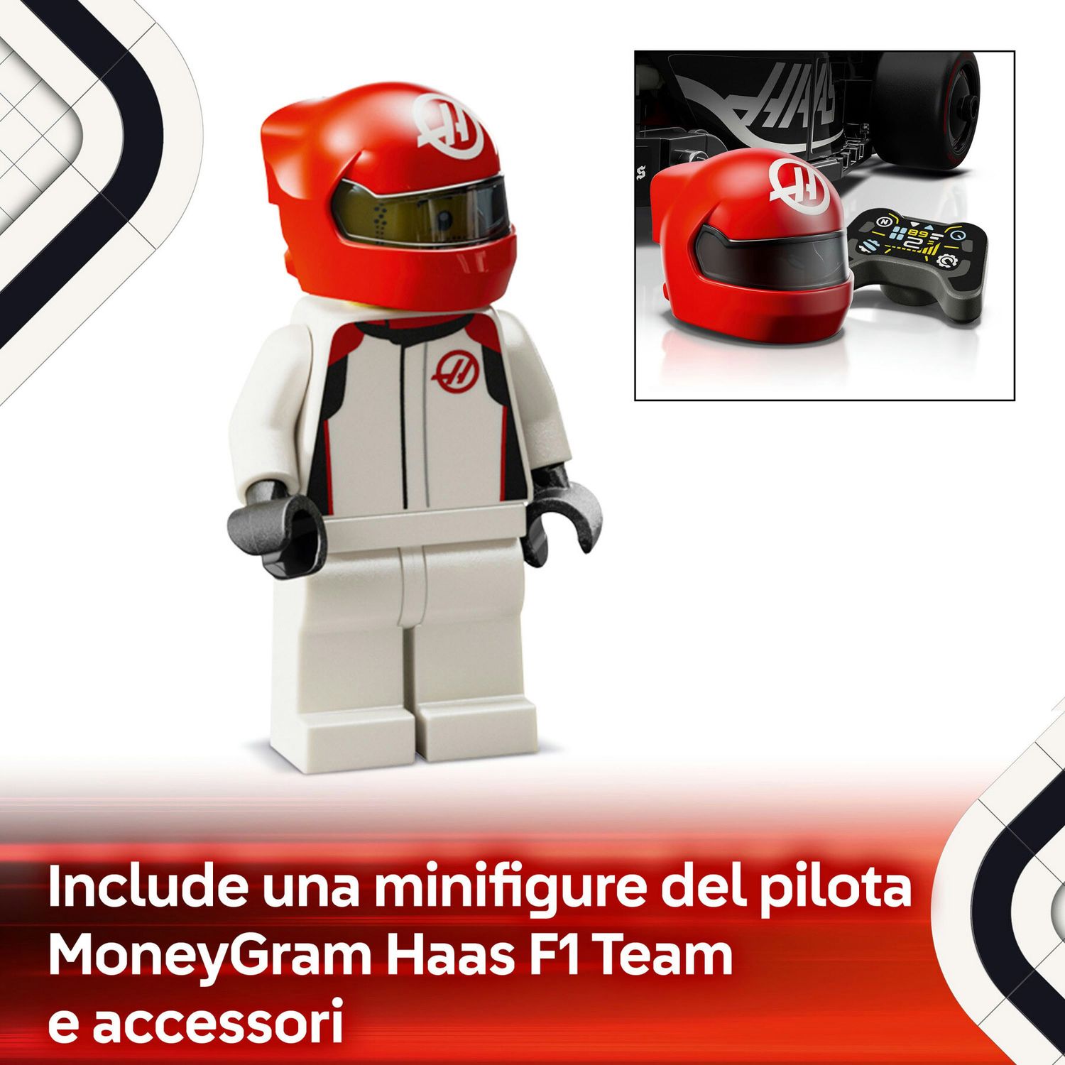 Lego Speed Champions 77250 - Auto da Corsa MoneyGram Haas F1 Team VF-24 - LEGO