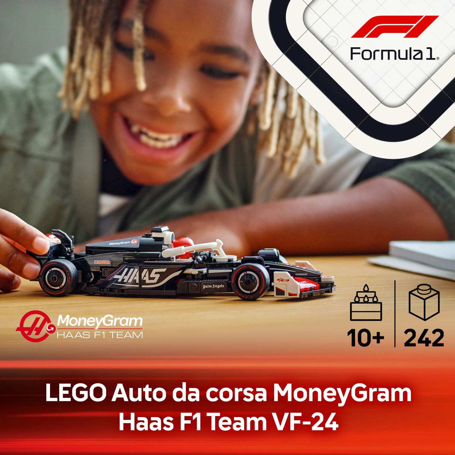 Lego Speed Champions 77250 - Auto da Corsa MoneyGram Haas F1 Team VF-24 - LEGO