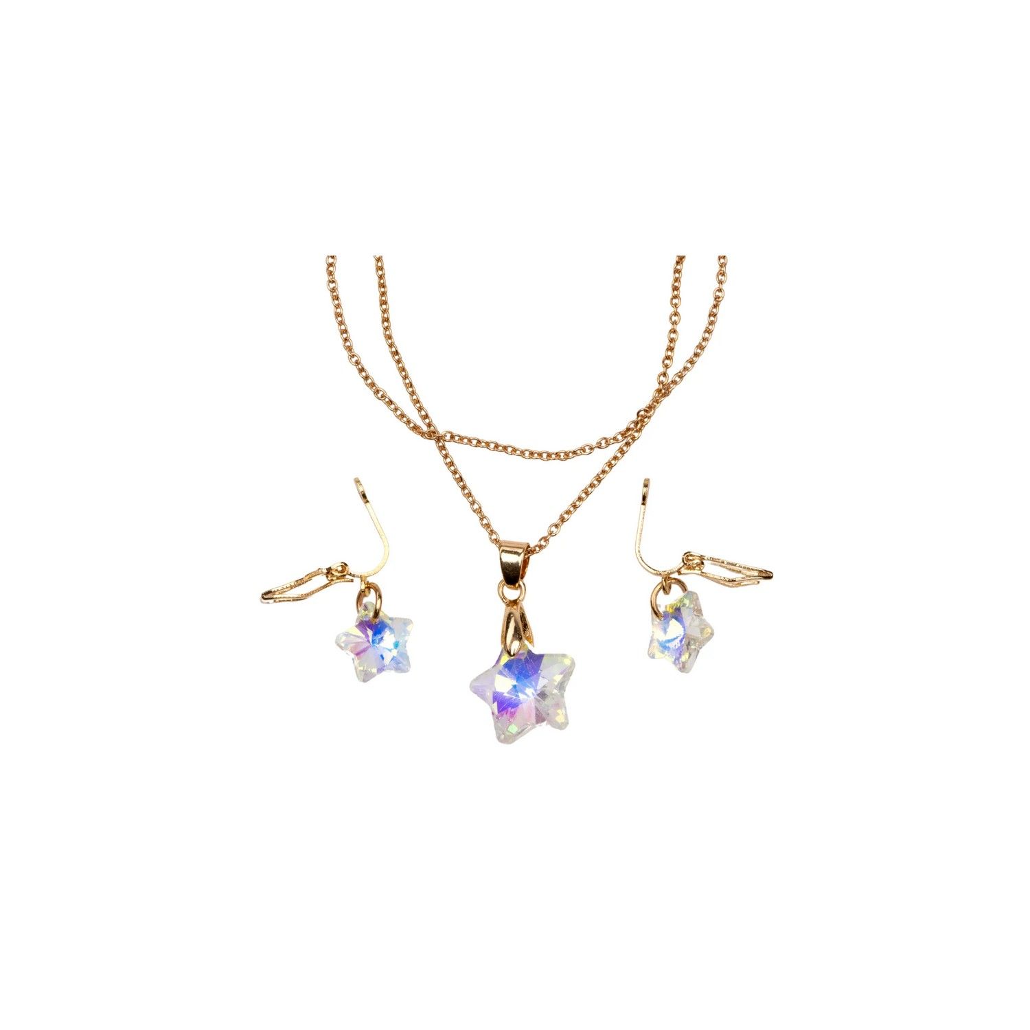 Set Collana Anello e Orecchini Boutique Holographic Star - assortito - Great Pretenders