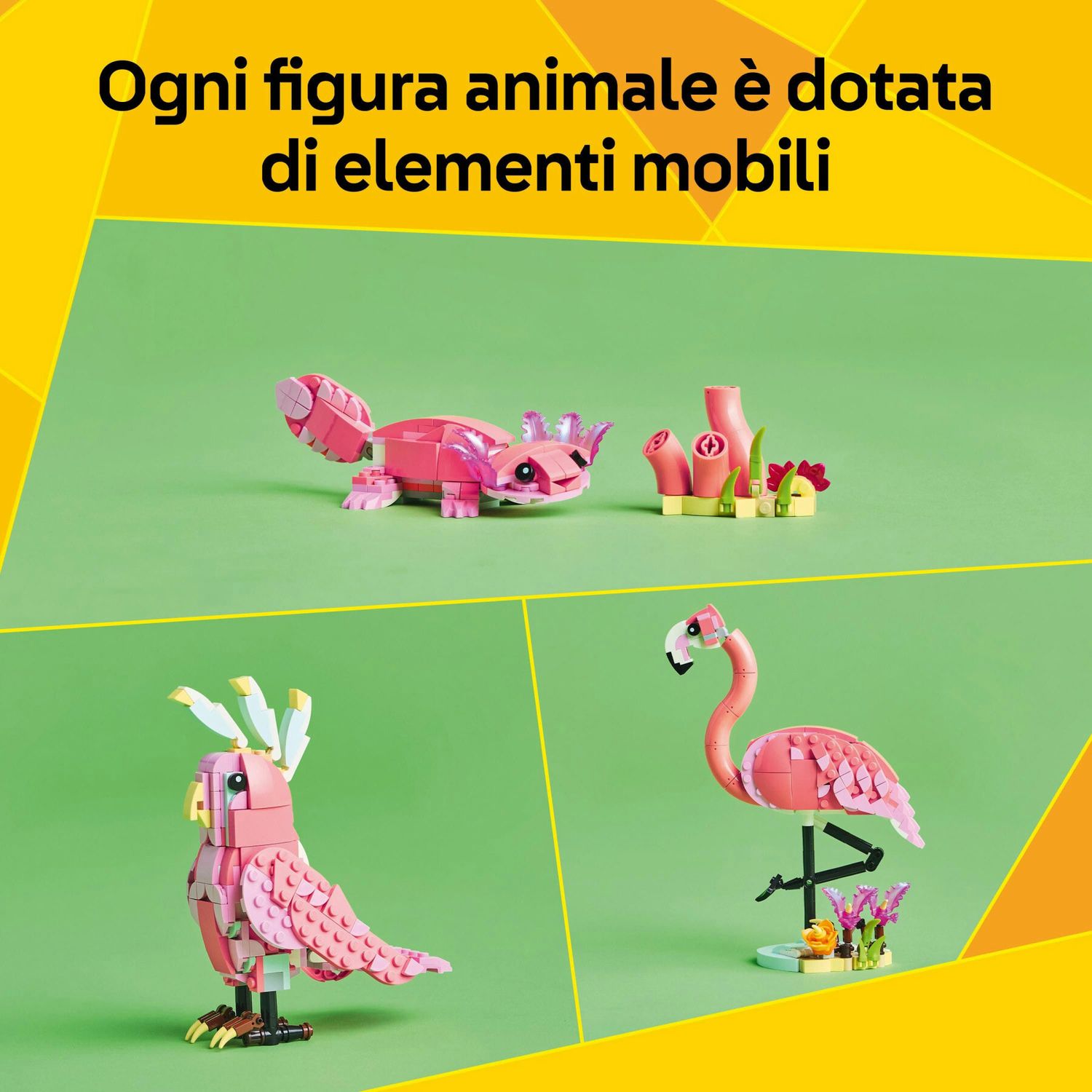 Lego Creator 3in1 31170 - Animali Selvatici - Fenicottero Rosa - LEGO
