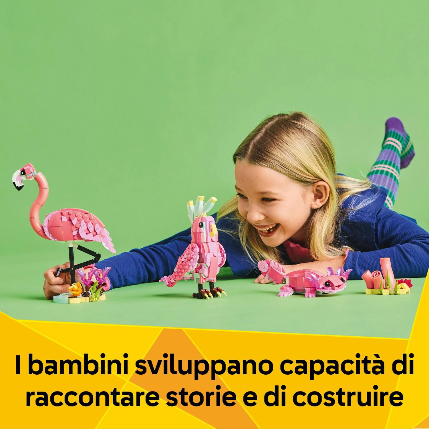 Lego Creator 3in1 31170 - Animali Selvatici - Fenicottero Rosa - LEGO