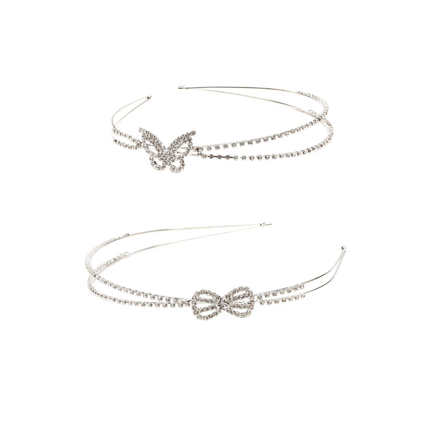 Cerchietto Fiocco-Farfalla con Strass assortito - Great Pretenders